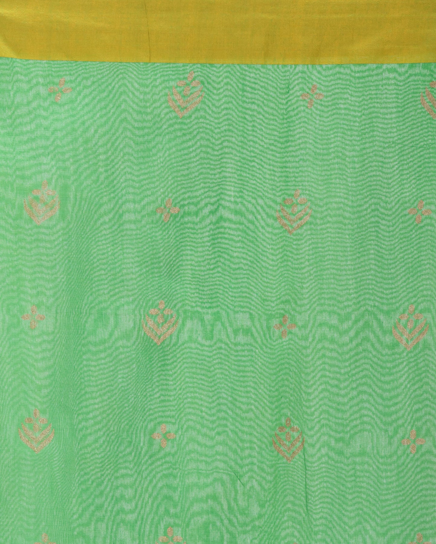 Handwoven Printed Festive Cotton Blend Blue Green Saree