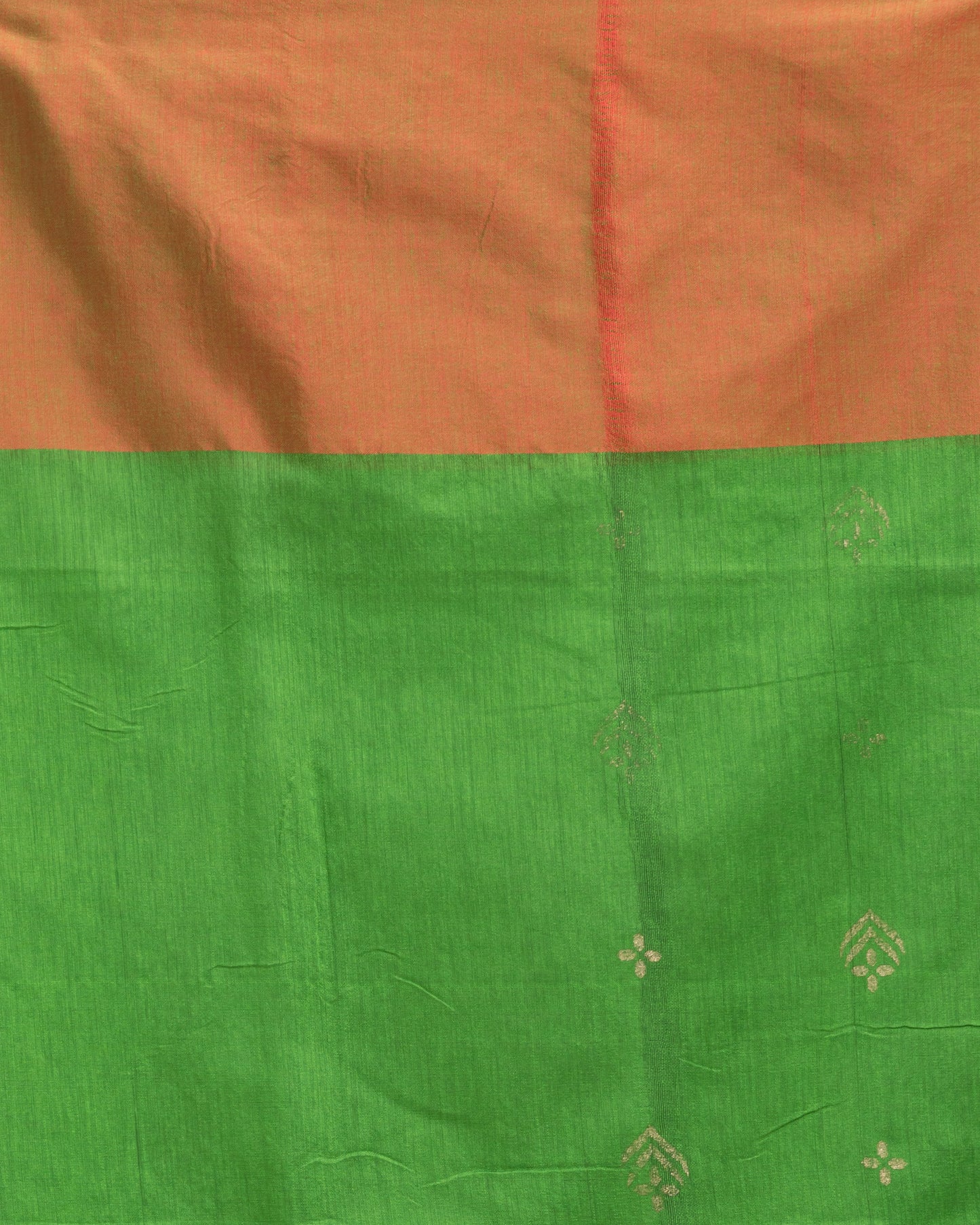 Handwoven Printed Festive Cotton Blend Green and Pink Saree