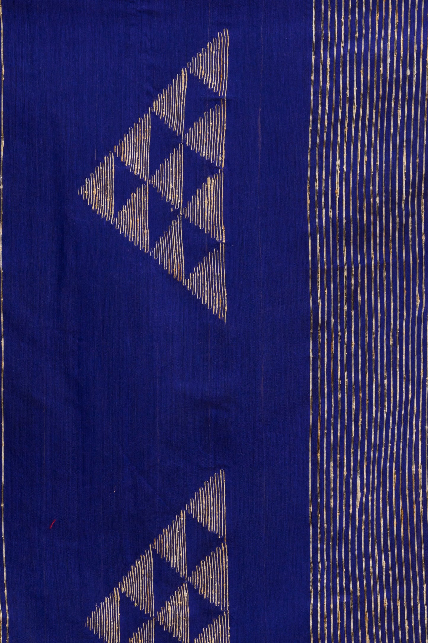 Royal Blue Cotton Blend Handloom Jamdani Saree