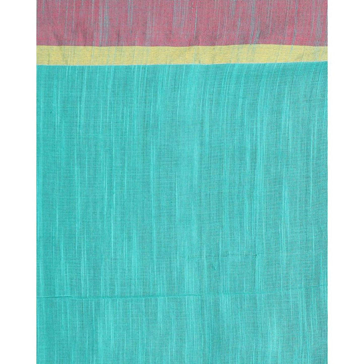 Aqua Cotton Handloom Jamdani Saree