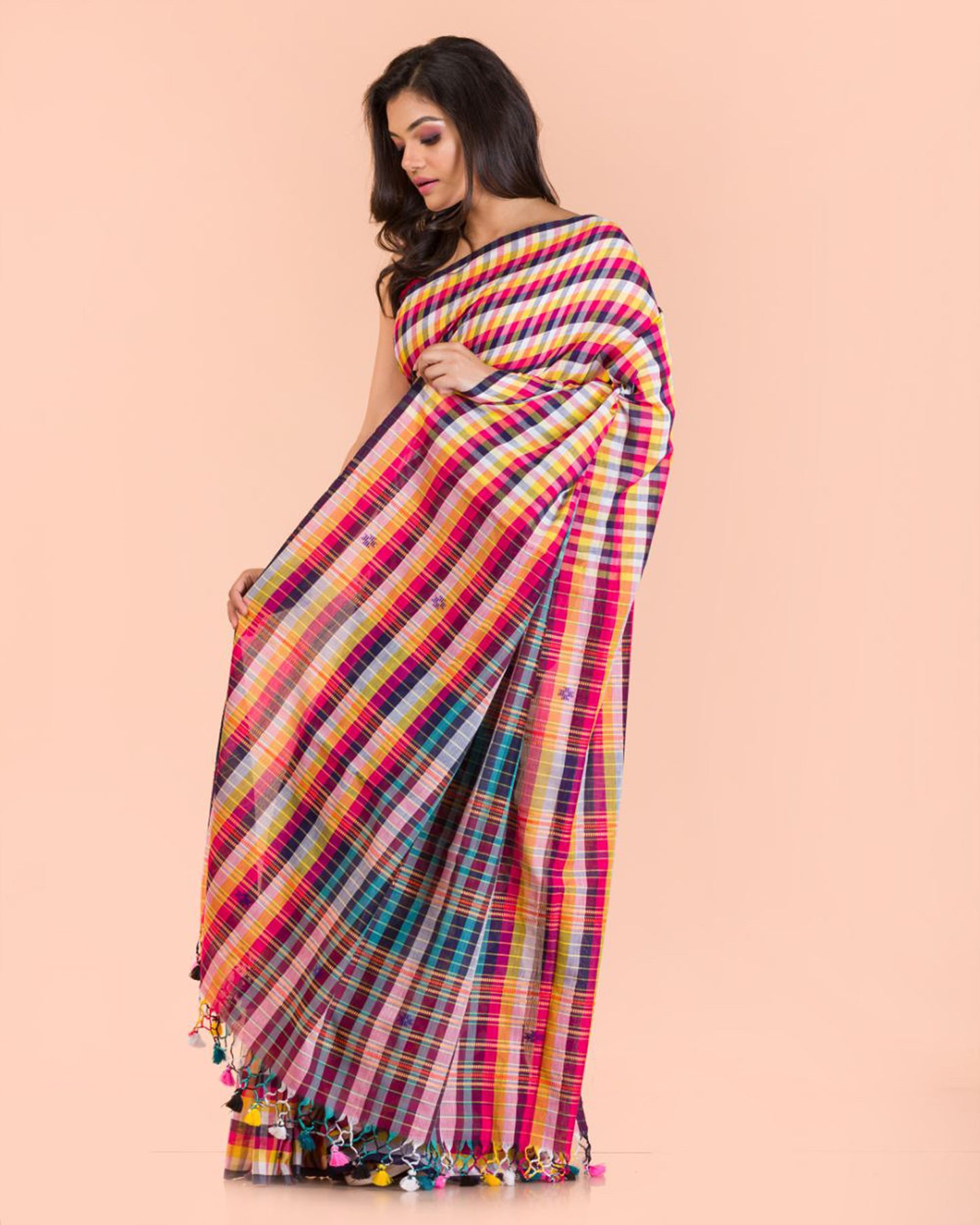 Multicolor Handwoven Cotton Saree