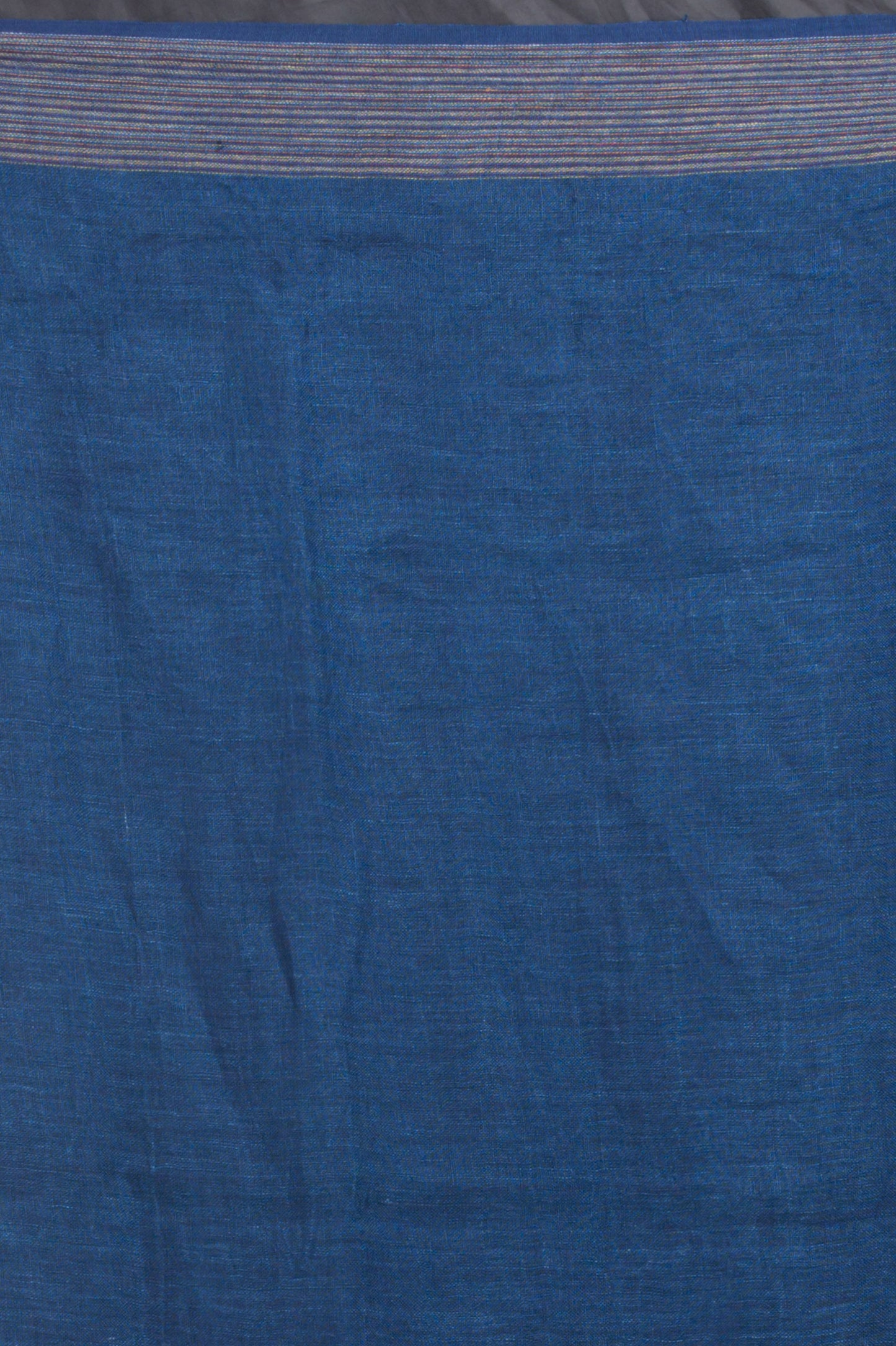 Navy Blue Handloom Linen Saree