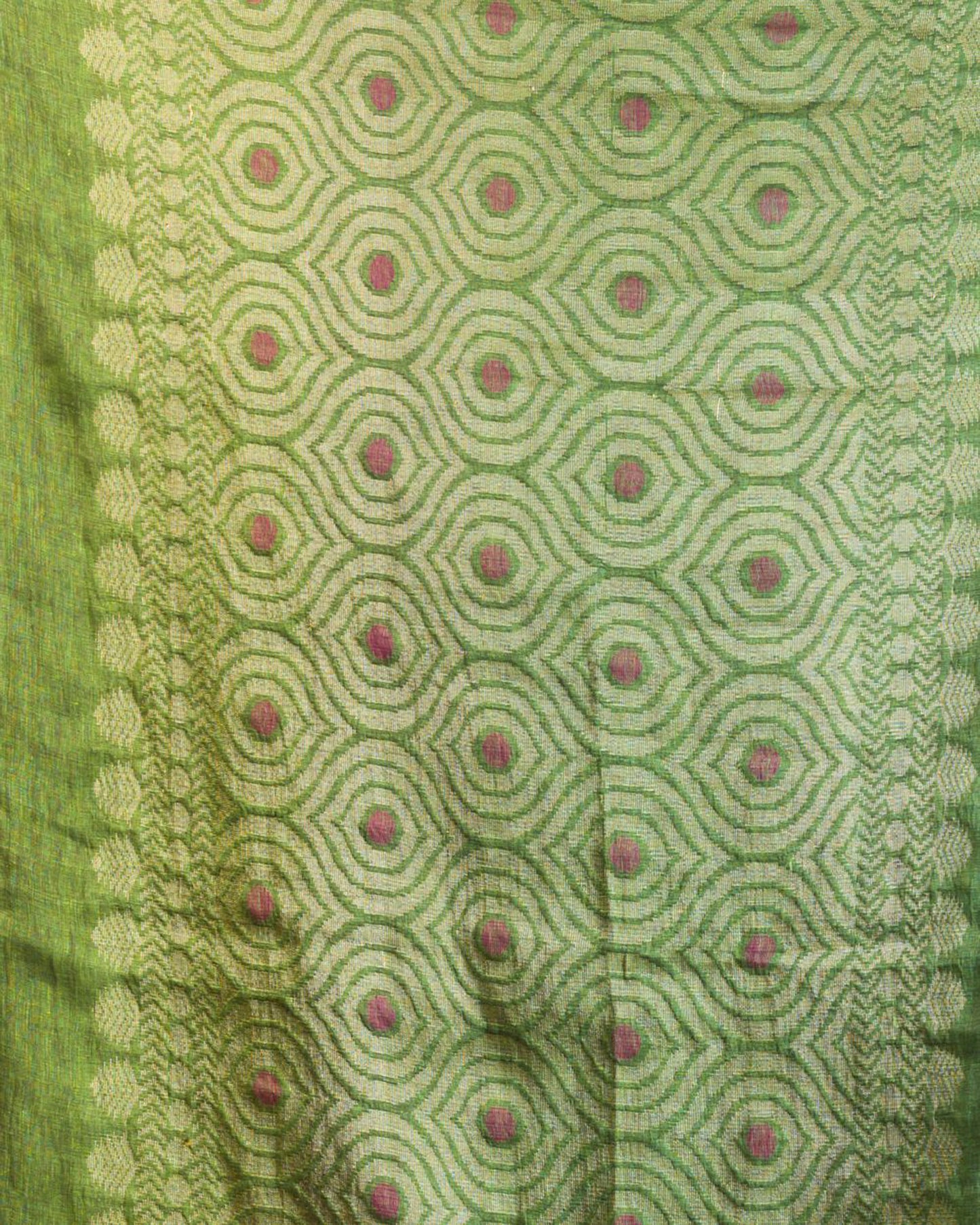 Parrot Green Handwoven Green Linen