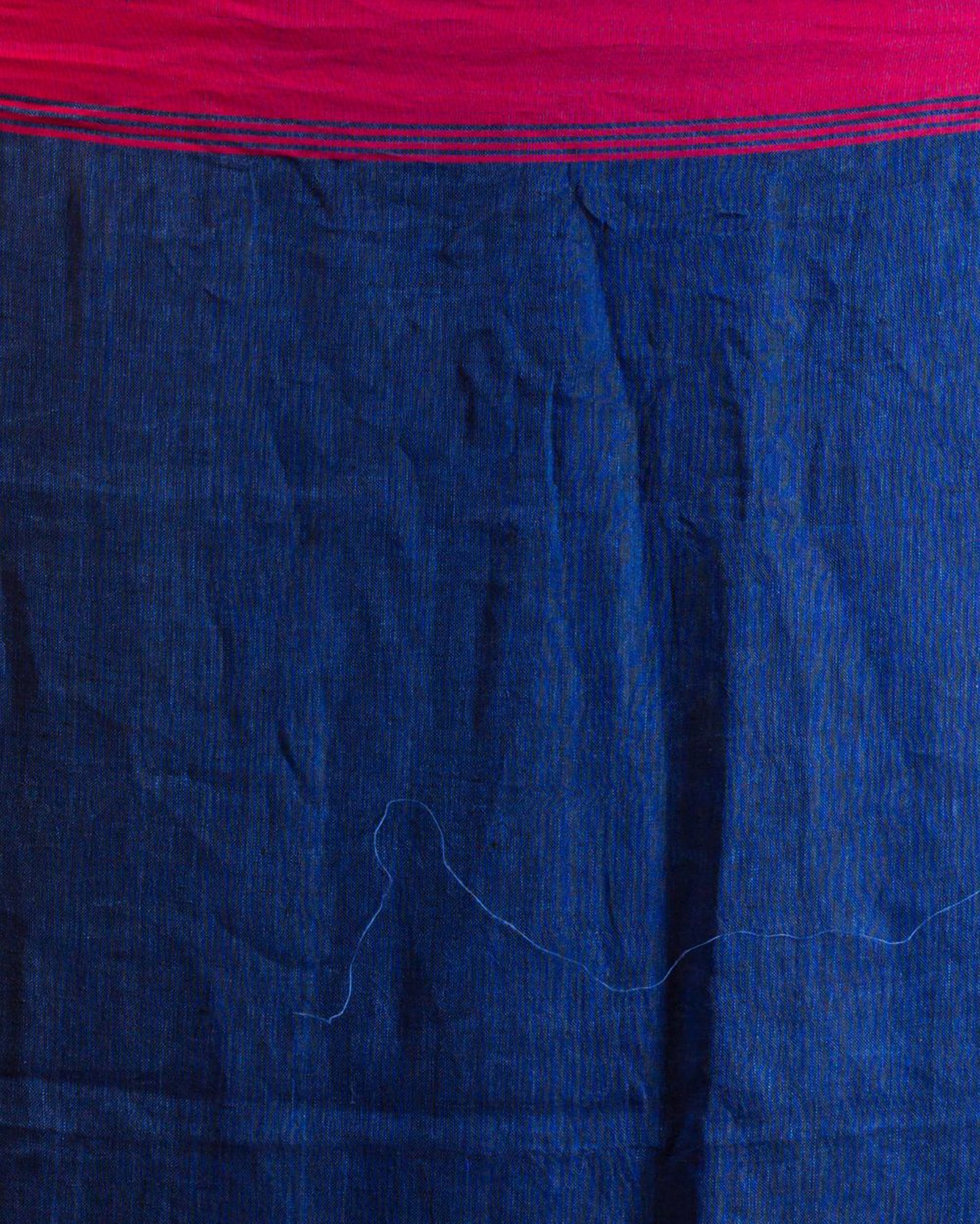 Blue Linen Handloom Jamdani Saree