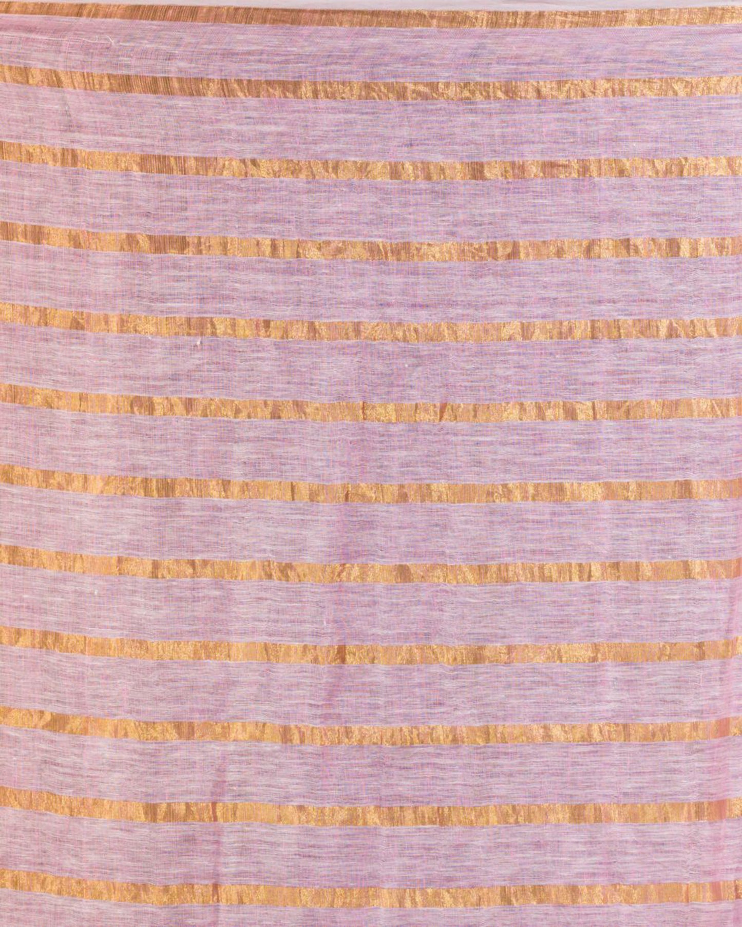 Pink Handwoven Linen Saree