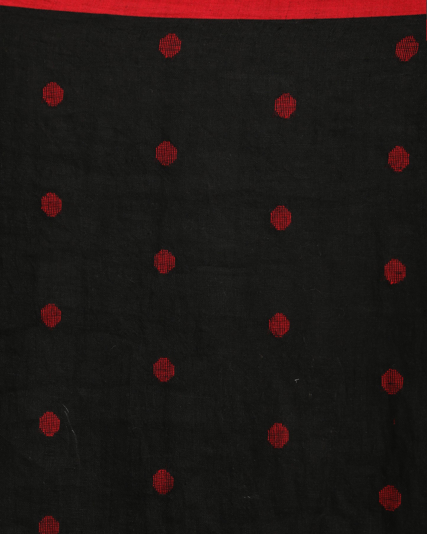 Black Traditional Handloom Linen Jamdani Saree