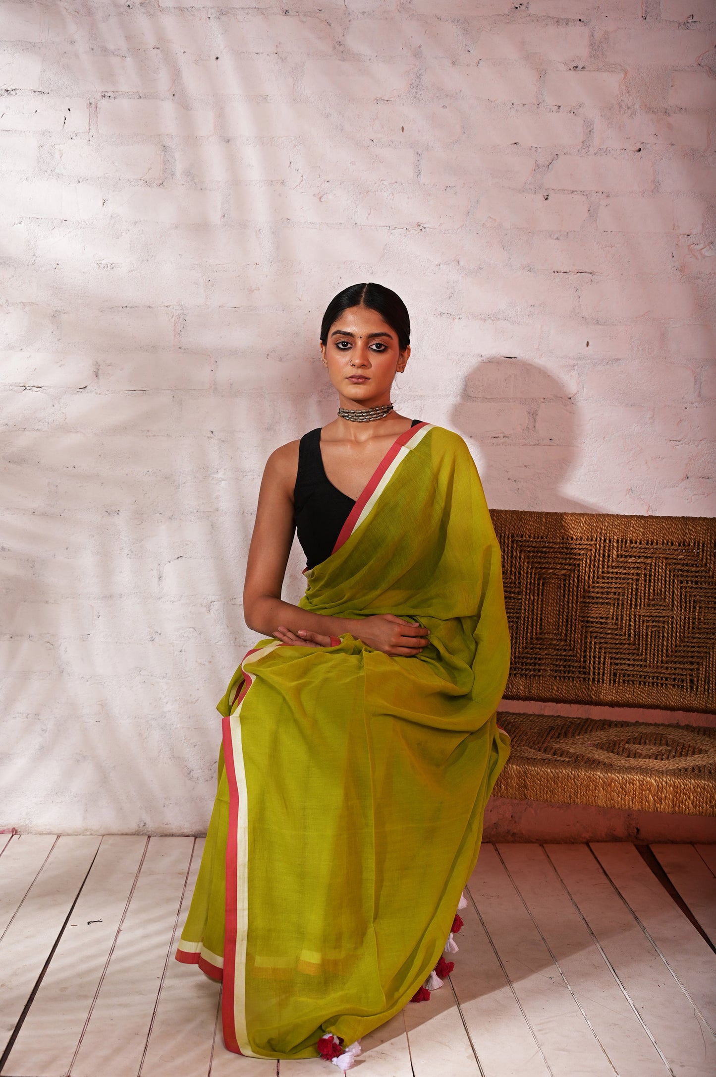 Ankahi Baatein |Light Green mul cotton saree