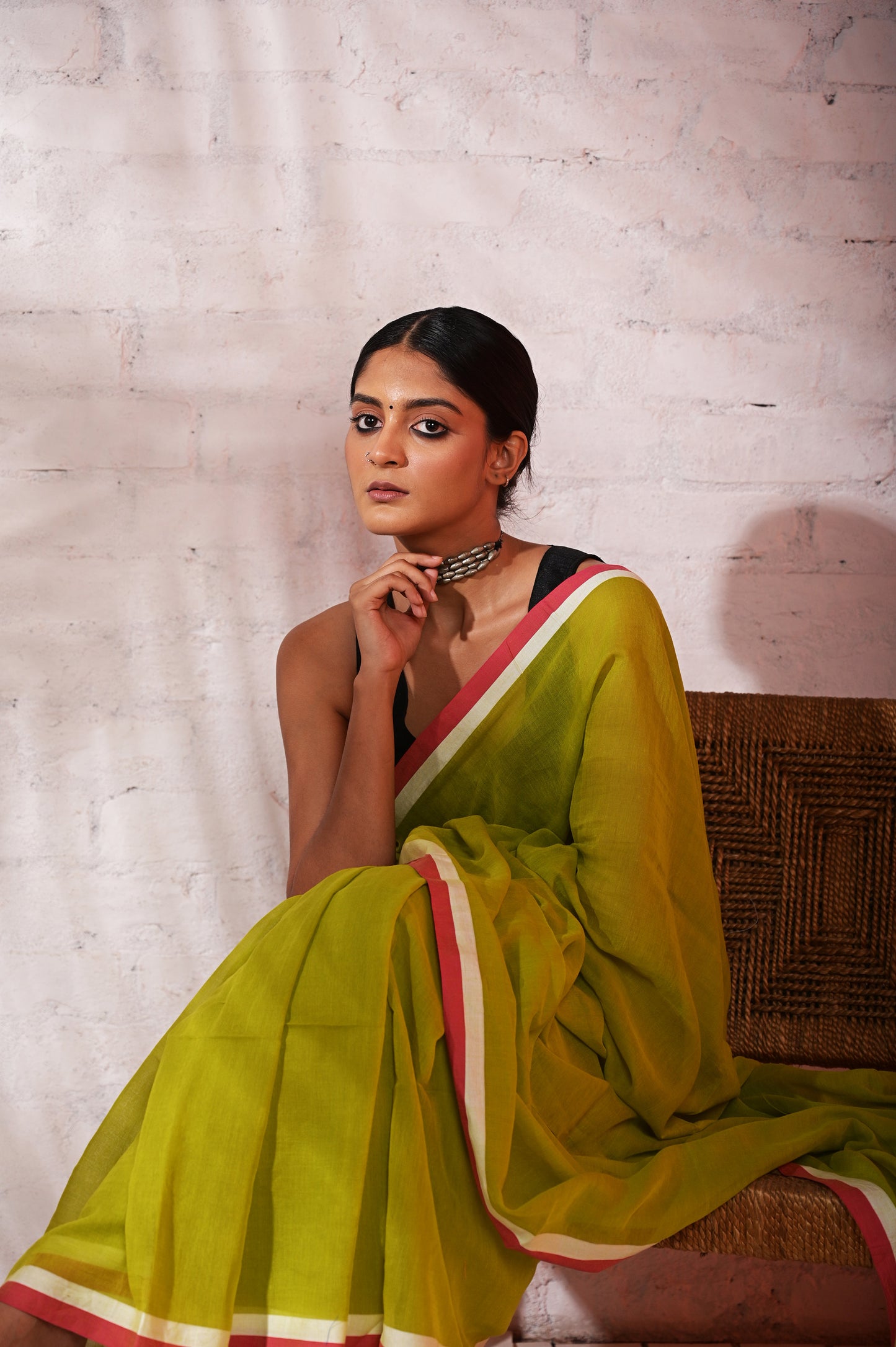 Ankahi Baatein |Light Green mul cotton saree