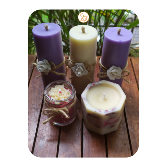 Assorted Candle Hamper - Multiple Fragrances (Pack of 5) By Rank Never Retire