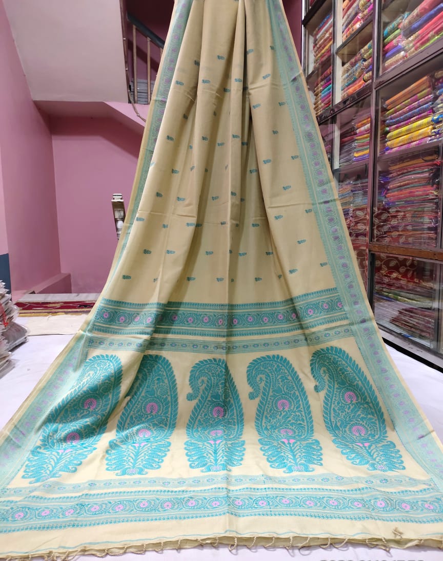 Ethnic Khadi Cotton Revival Saree | Baluchari Sarees By Rank Never Retire