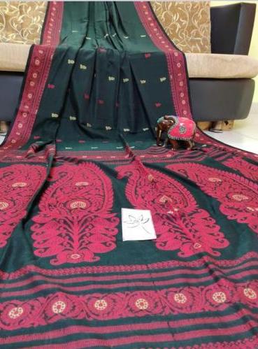 Ethnic Khadi Cotton Revival Saree | Baluchari Sarees By Rank Never Retire