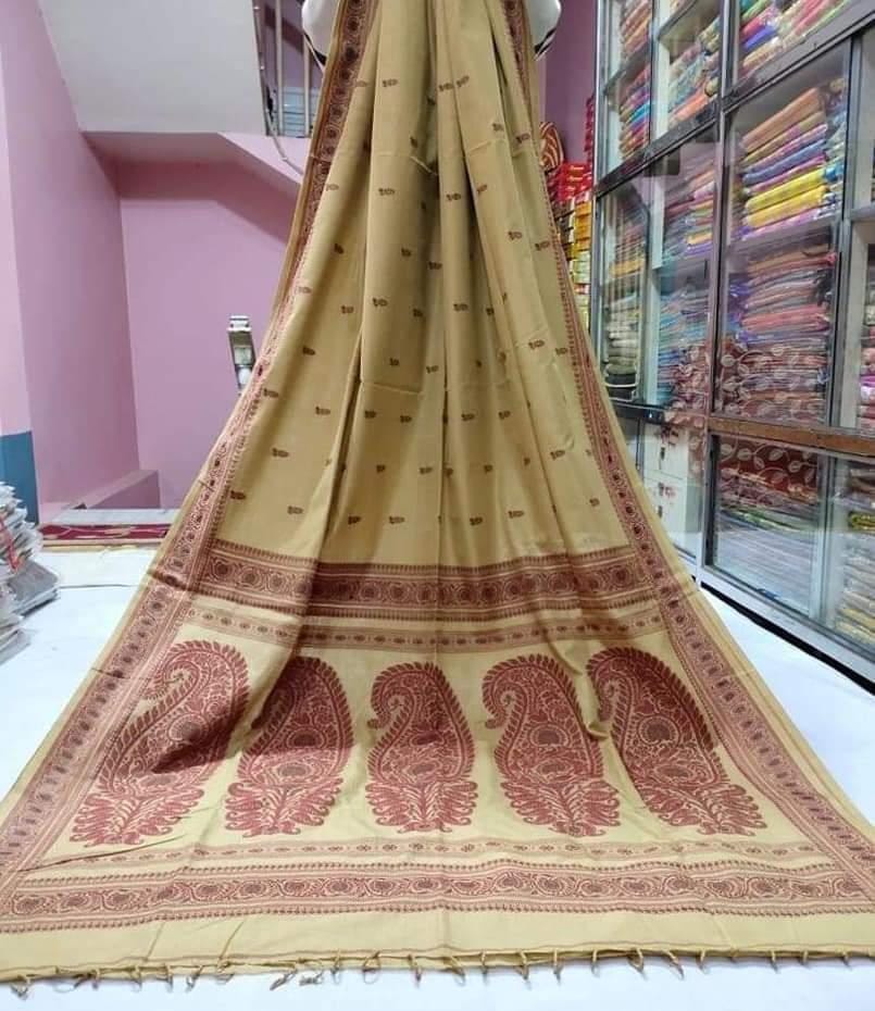 Ethnic Khadi Cotton Revival Saree | Baluchari Sarees By Rank Never Retire