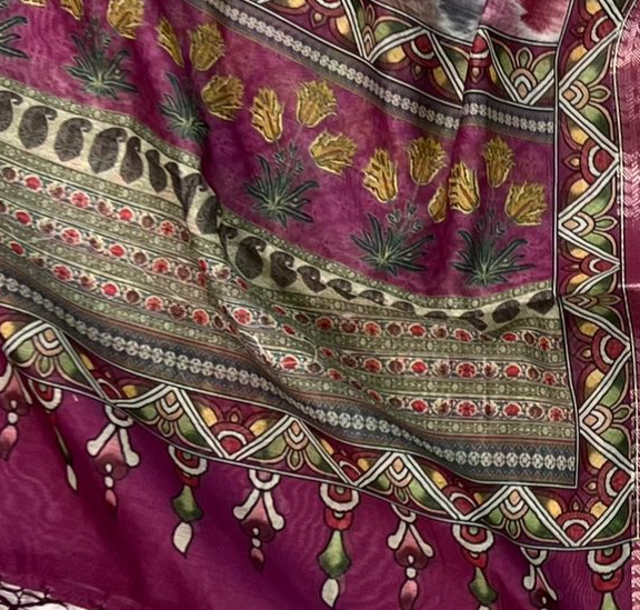 Chanderi Zari Booti Suit