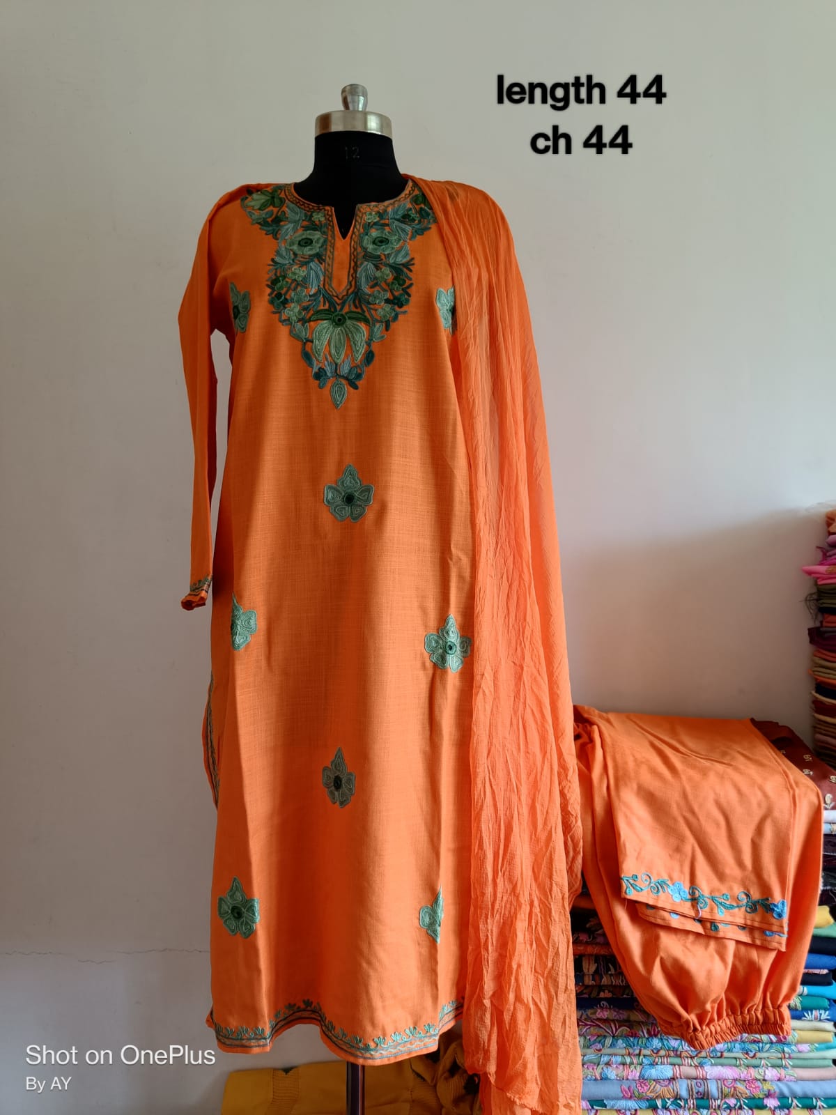 Kashmiri Embroidered Cotton Kurta Sets