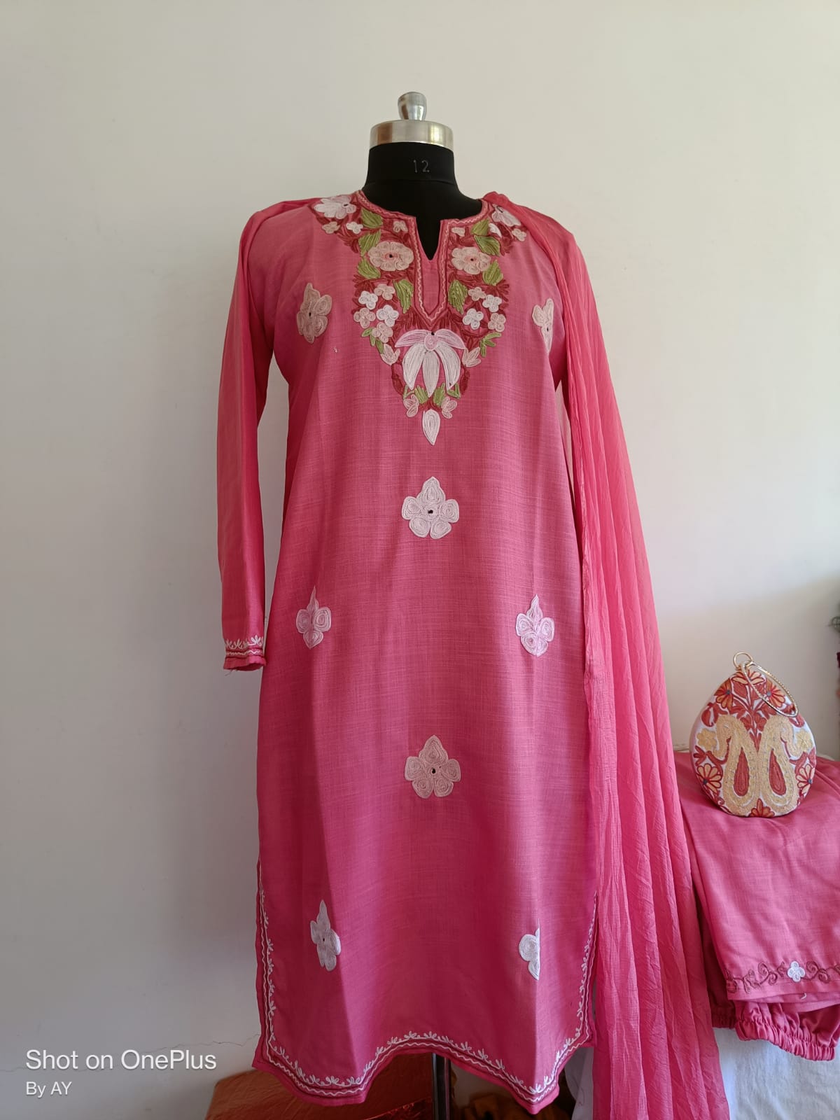 Kashmiri Embroidered Cotton Kurta Sets