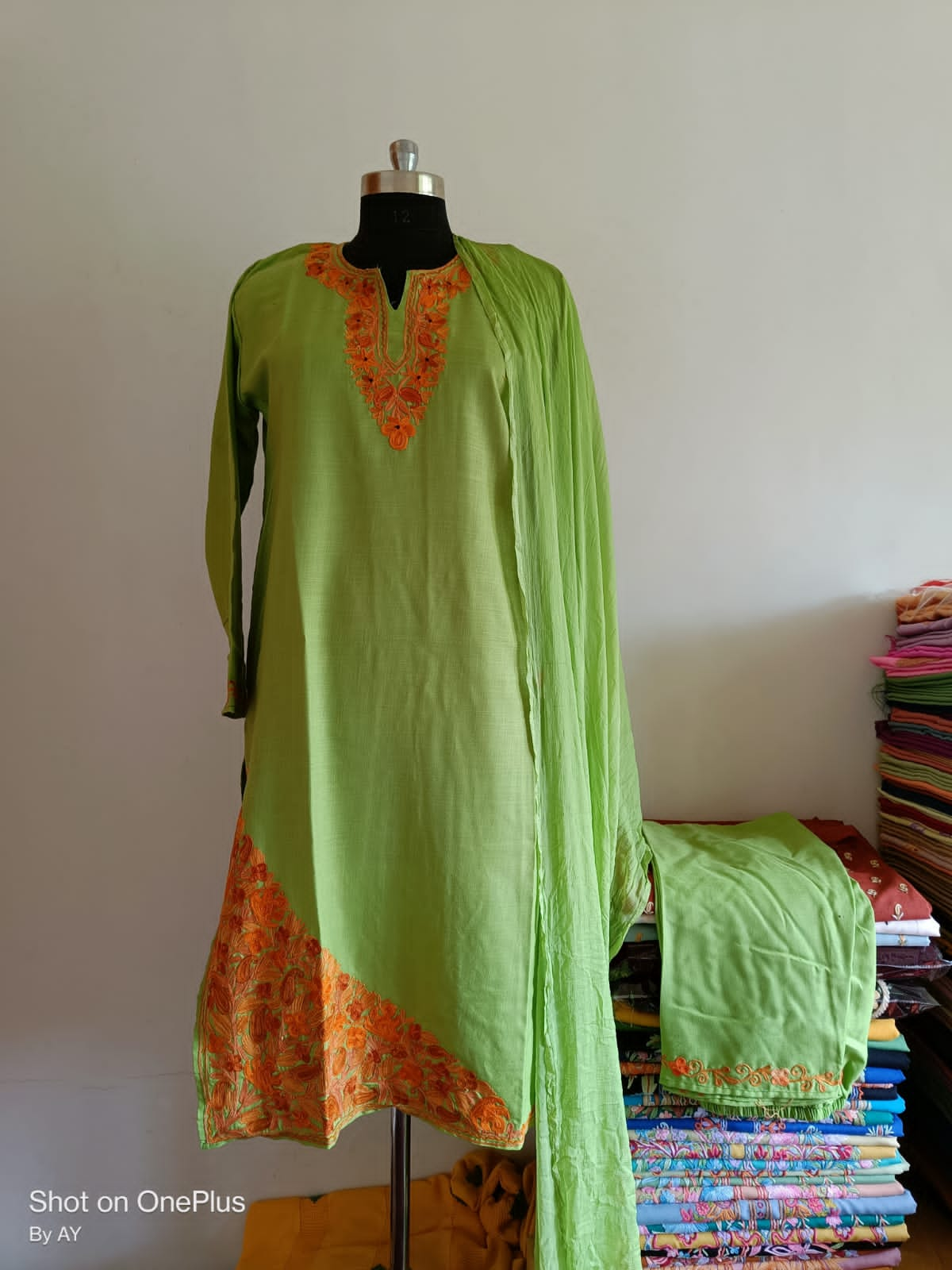 Kashmiri Embroidered Cotton Kurta Sets