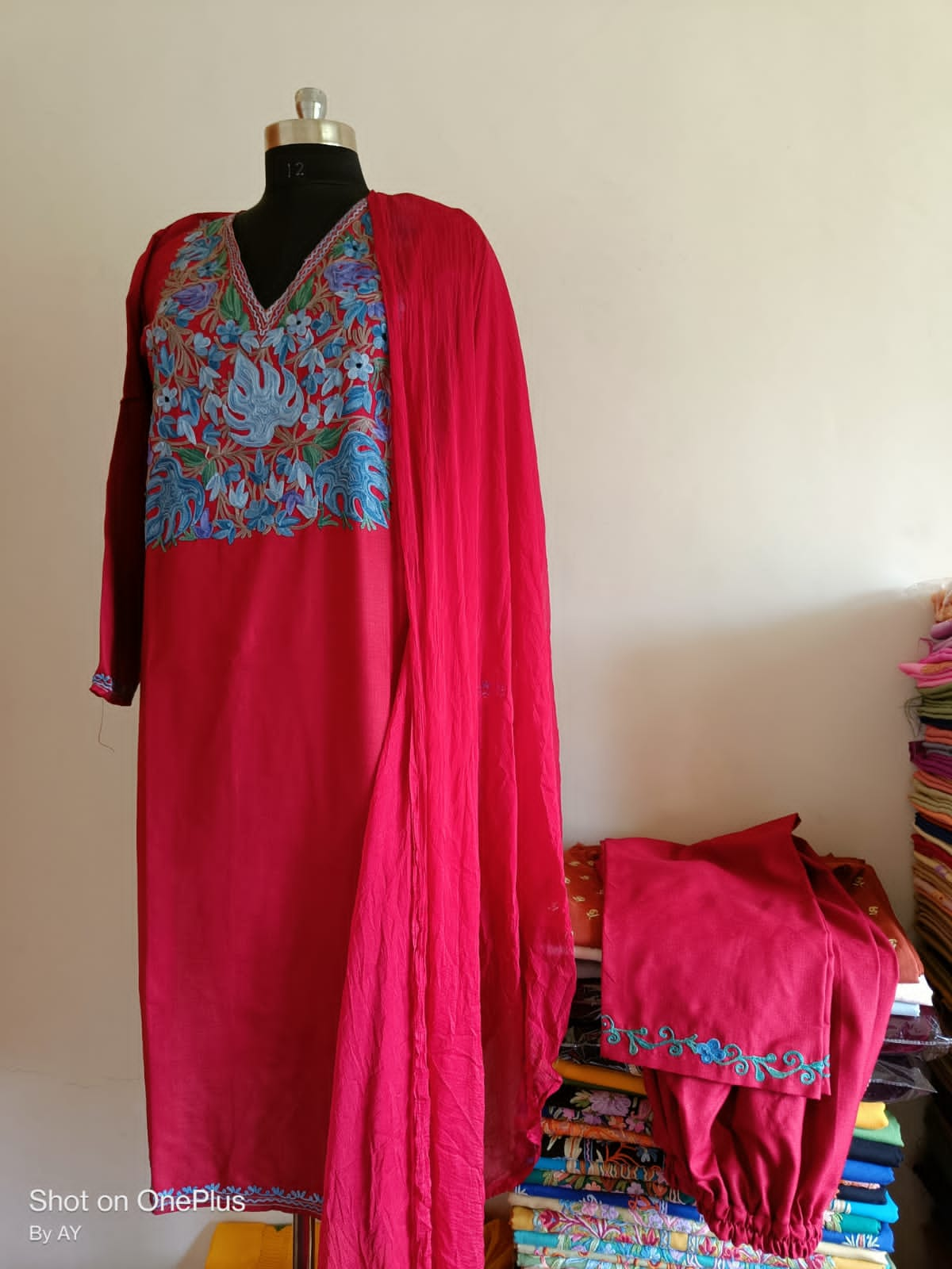 Kashmiri Embroidered Cotton Kurta Sets