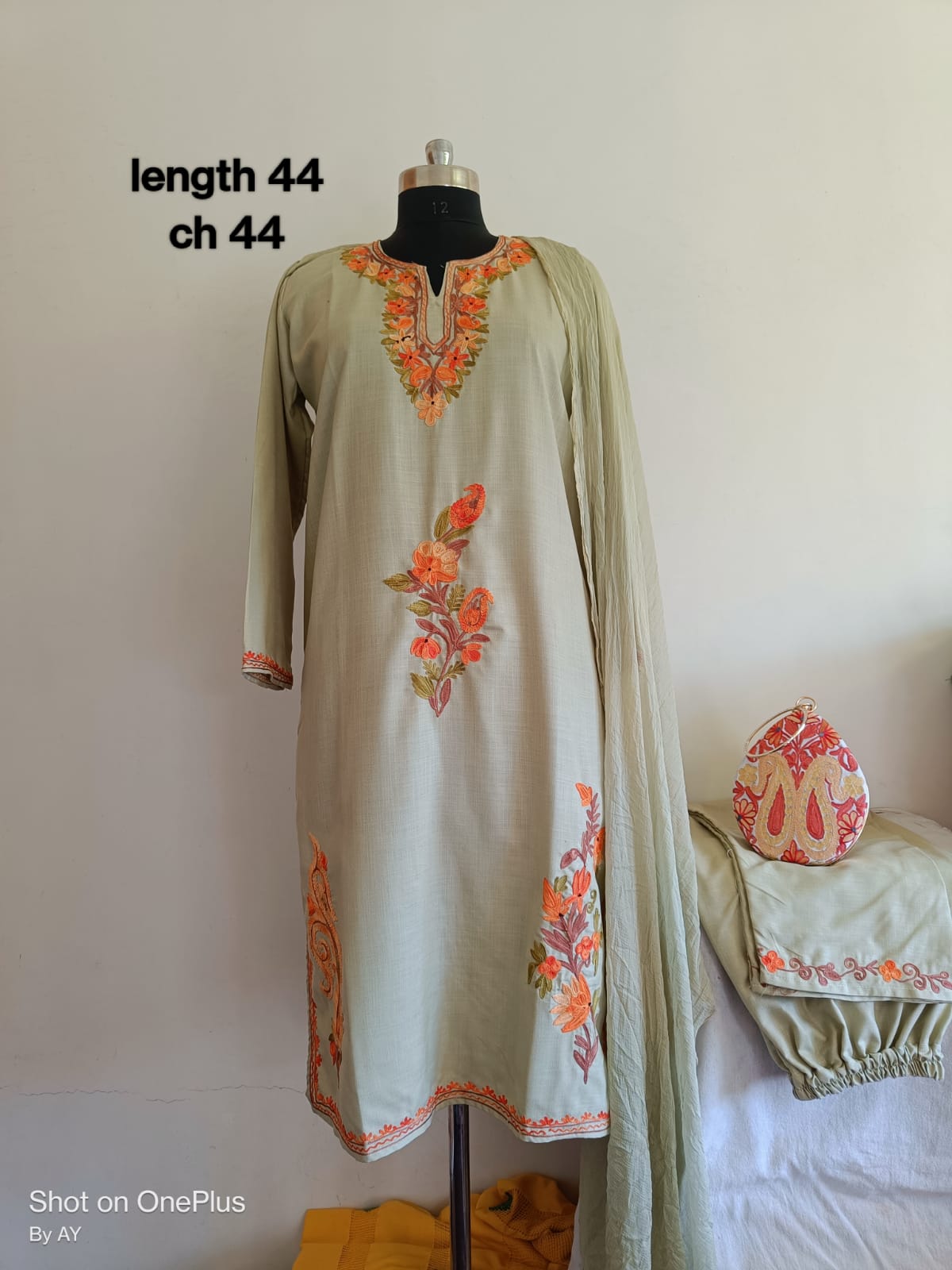 Kashmiri Embroidered Cotton Kurta Sets