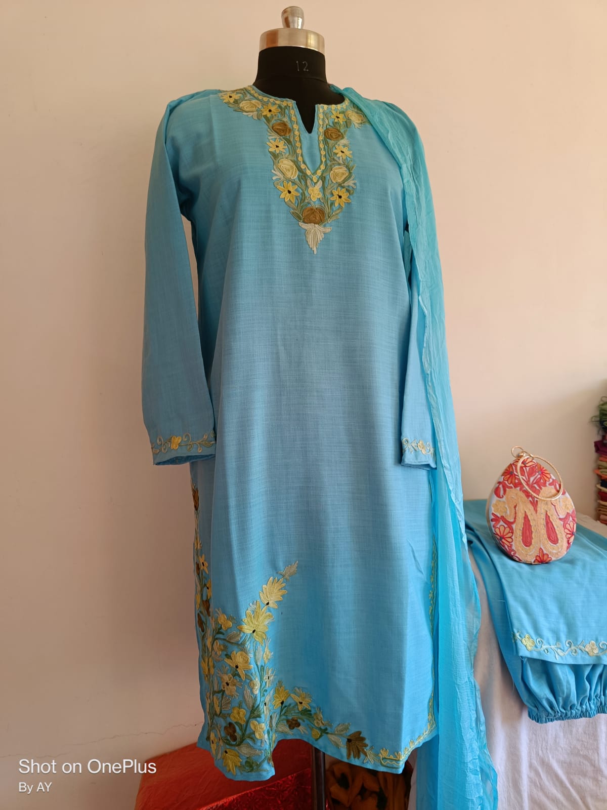 Kashmiri Embroidered Cotton Kurta Sets