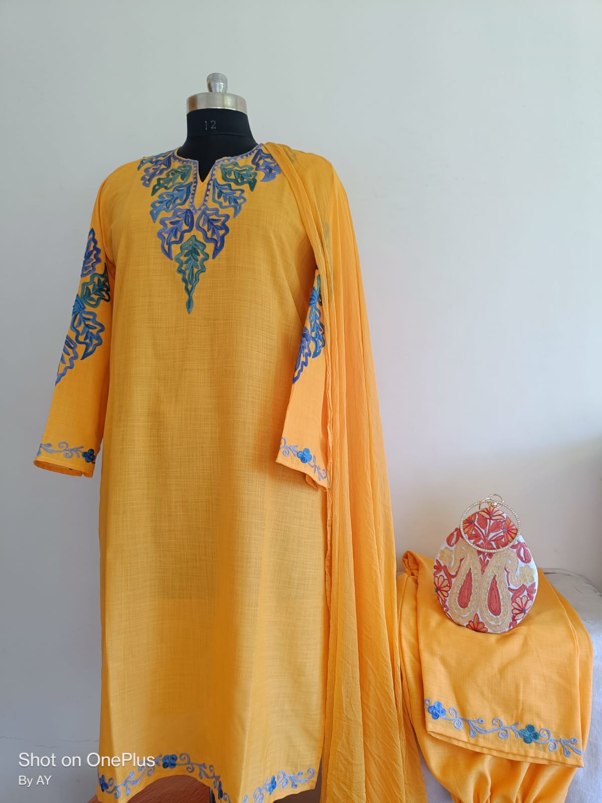 Kashmiri Embroidered Cotton Kurta Sets