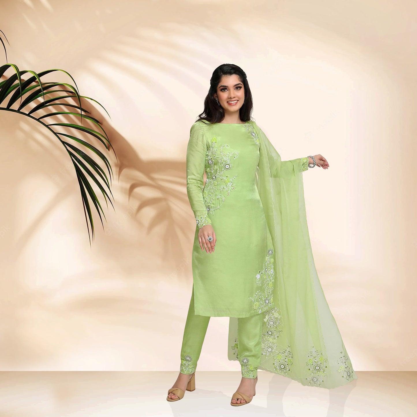 Daylily kurta Set- Green