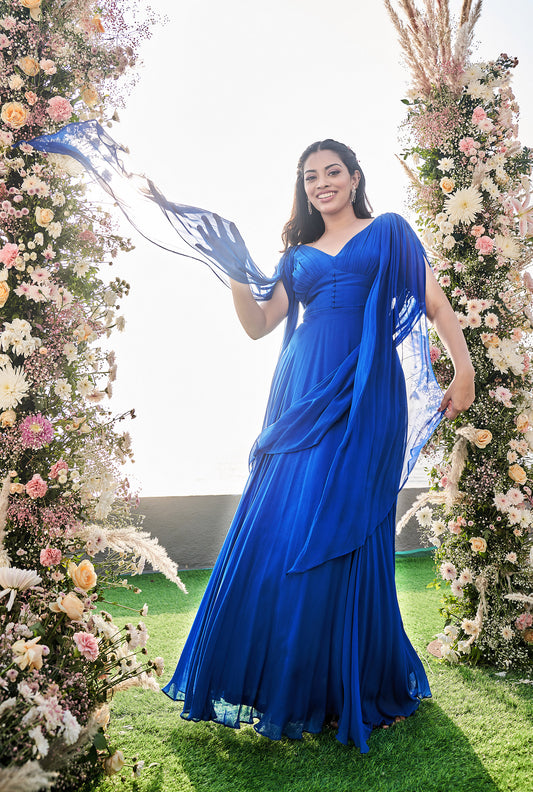 Azure Designer Gown- Blue
