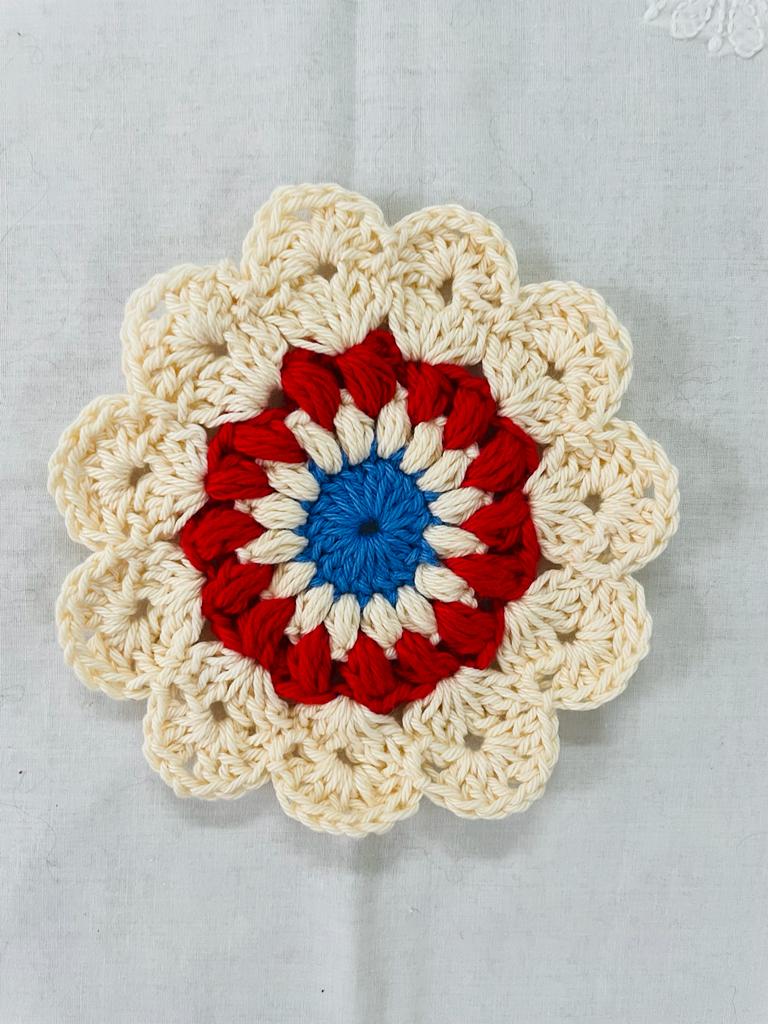 Handmade Crochet Coasters Set of 4