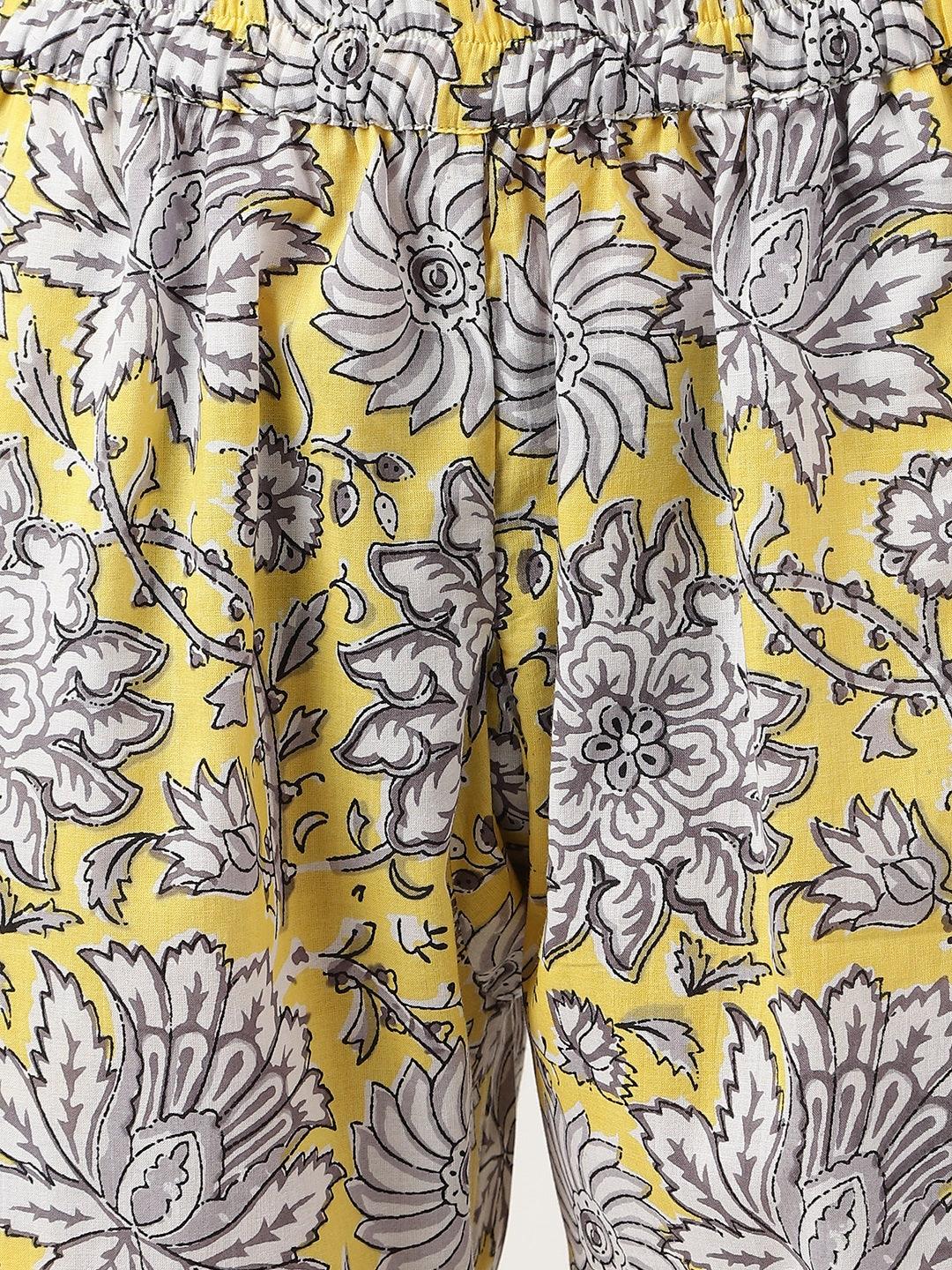 Divena Yellow Printed Loungewear/Nightwear - divena world-Mohi