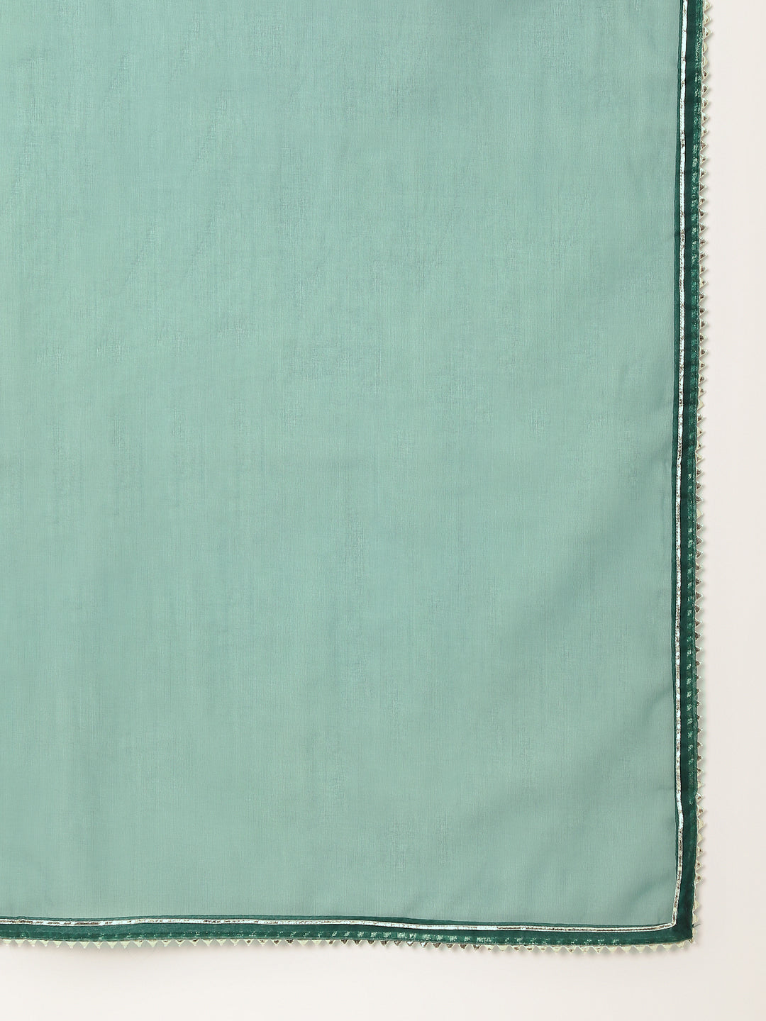 Sea Green Embroidered Chanderi  Kurta, Trouser With Dupatta