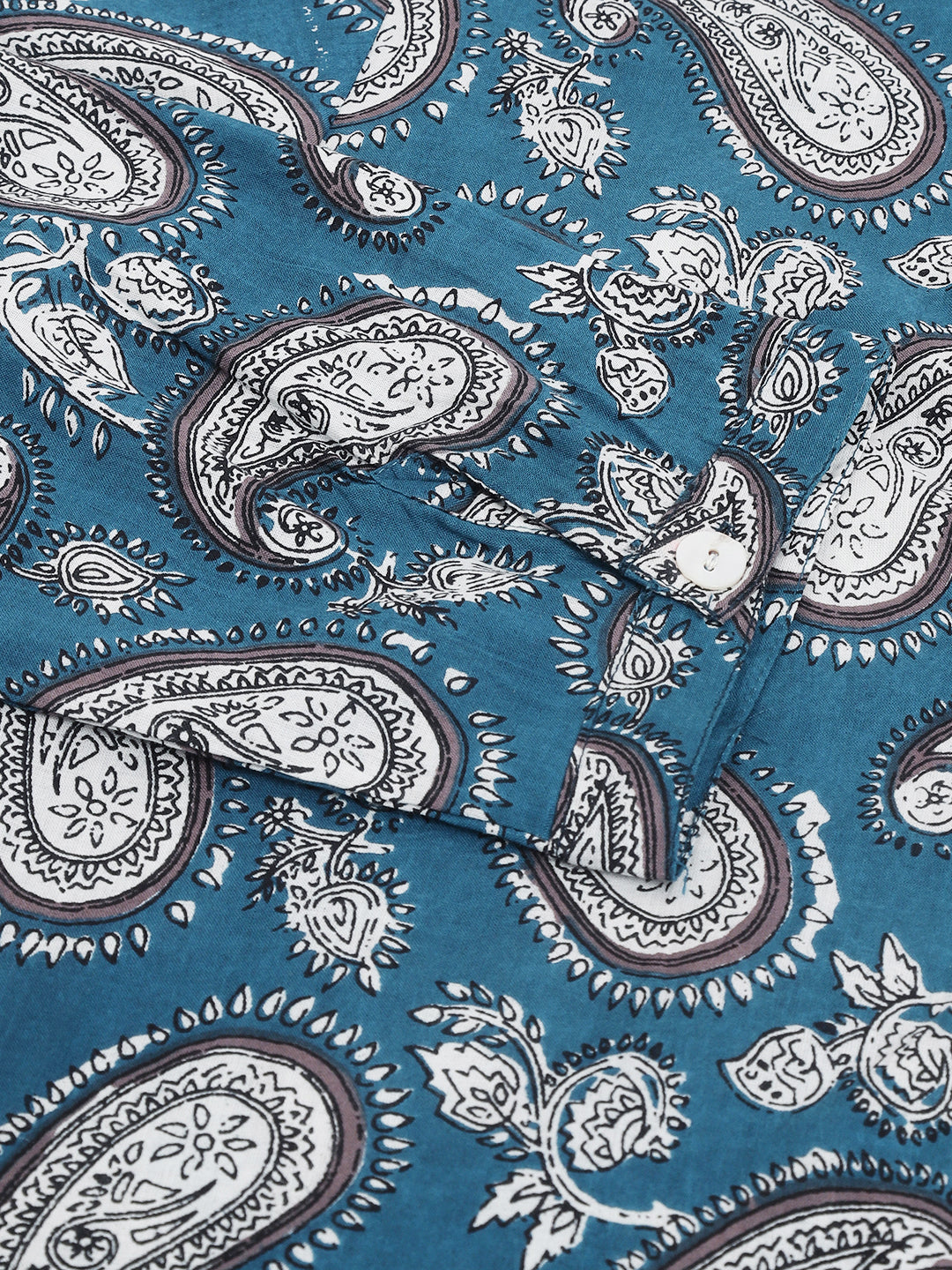 Paisley Print Straight Fit Cotton Kurta