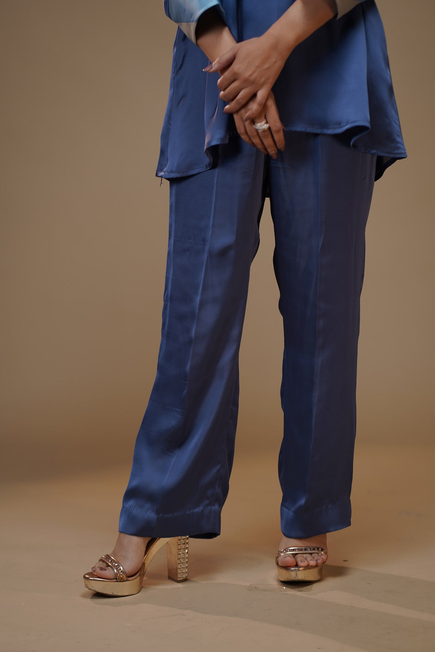 Cuffed Euphoria Harmony Blue Pant Set