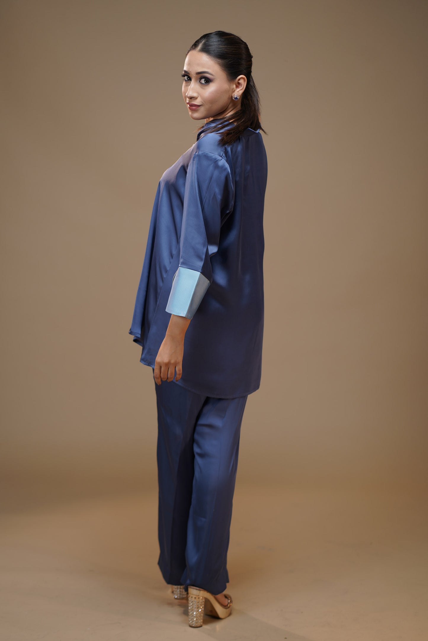 Cuffed Euphoria Harmony Blue Pant Set