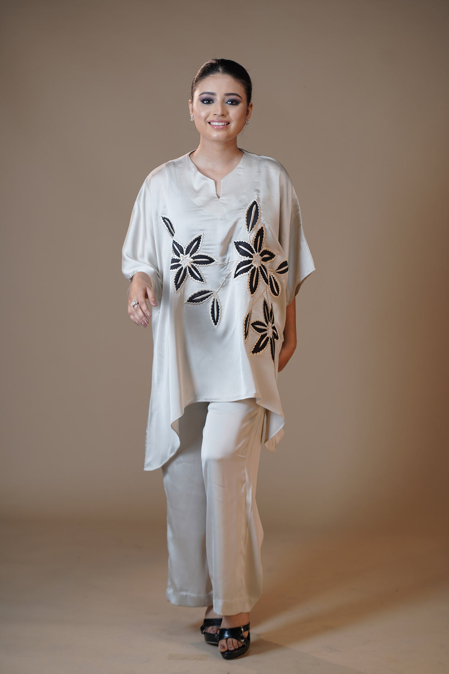 Ivory Earthen Harmony Cape with Pant set