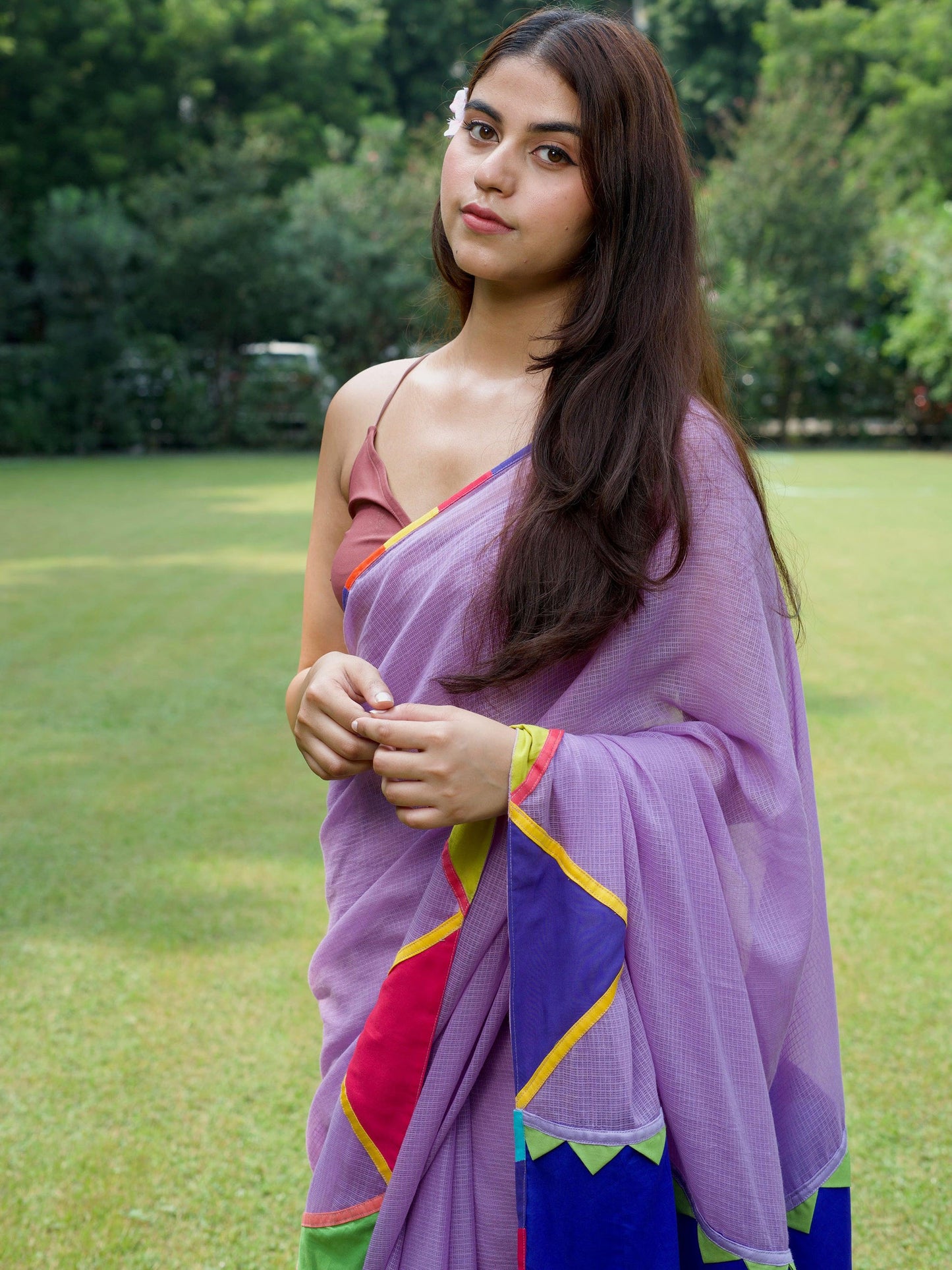 Lavender रानी Kota Woven Saree