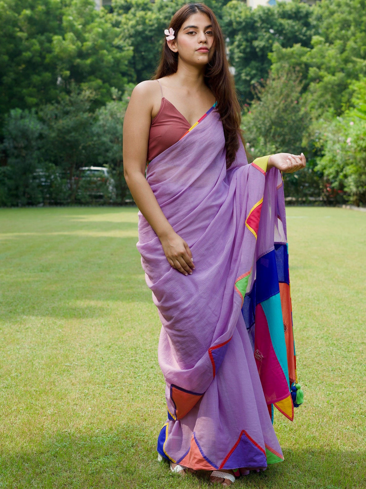 Lavender रानी Kota Woven Saree