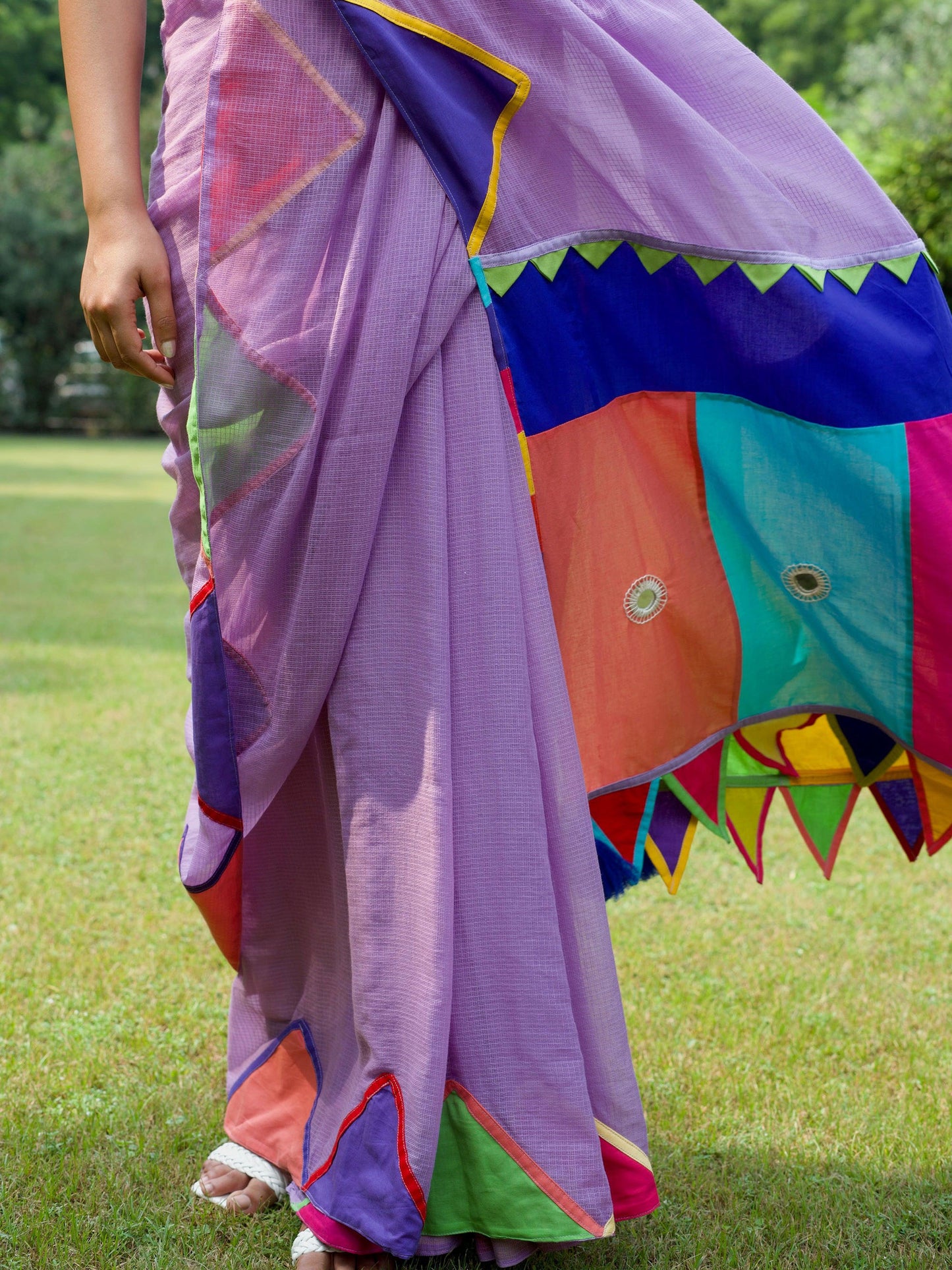 Lavender रानी Kota Woven Saree