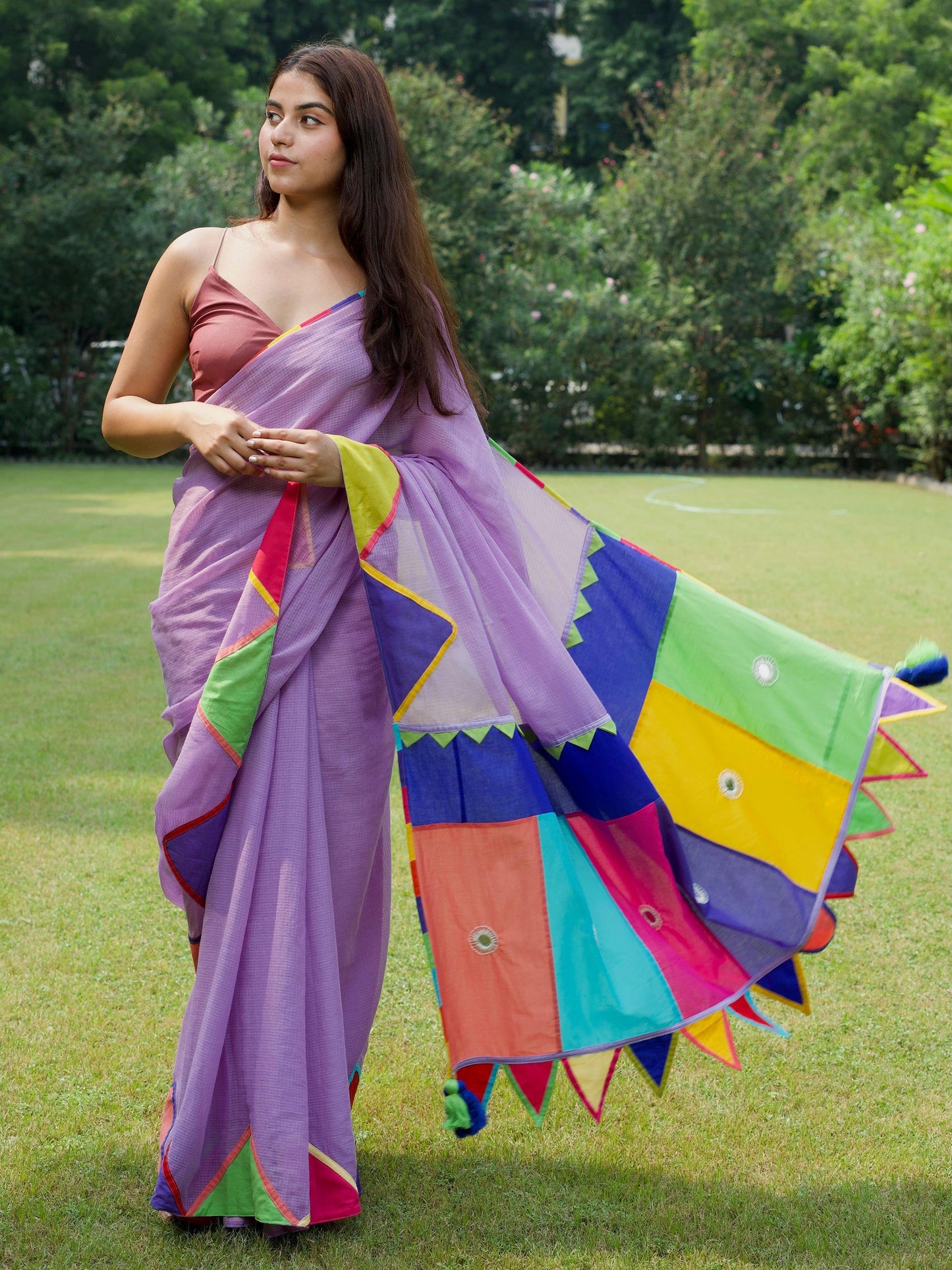 Lavender रानी Kota Woven Saree