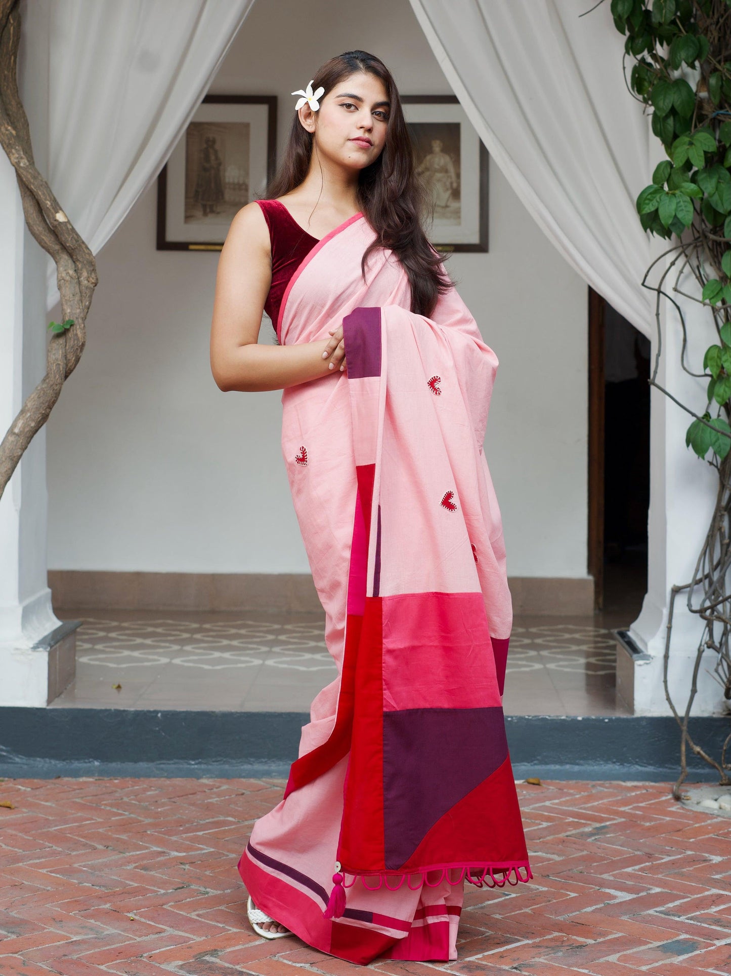 दिलरुबा (Dilruba) Cotton Pink Saree 🌸