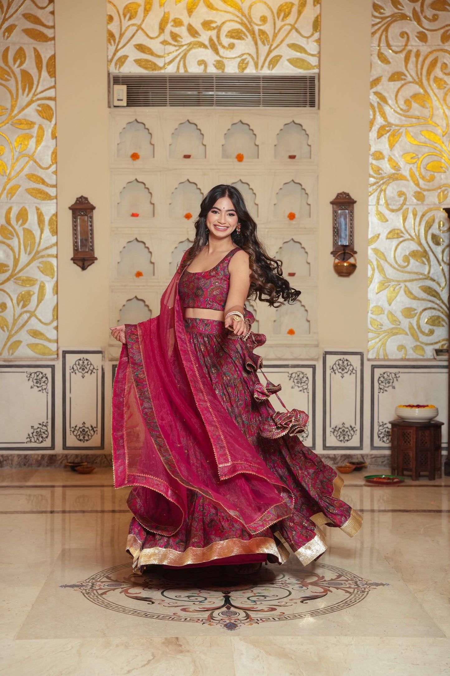 Rani Madhubala Chanderi Lehenga Set