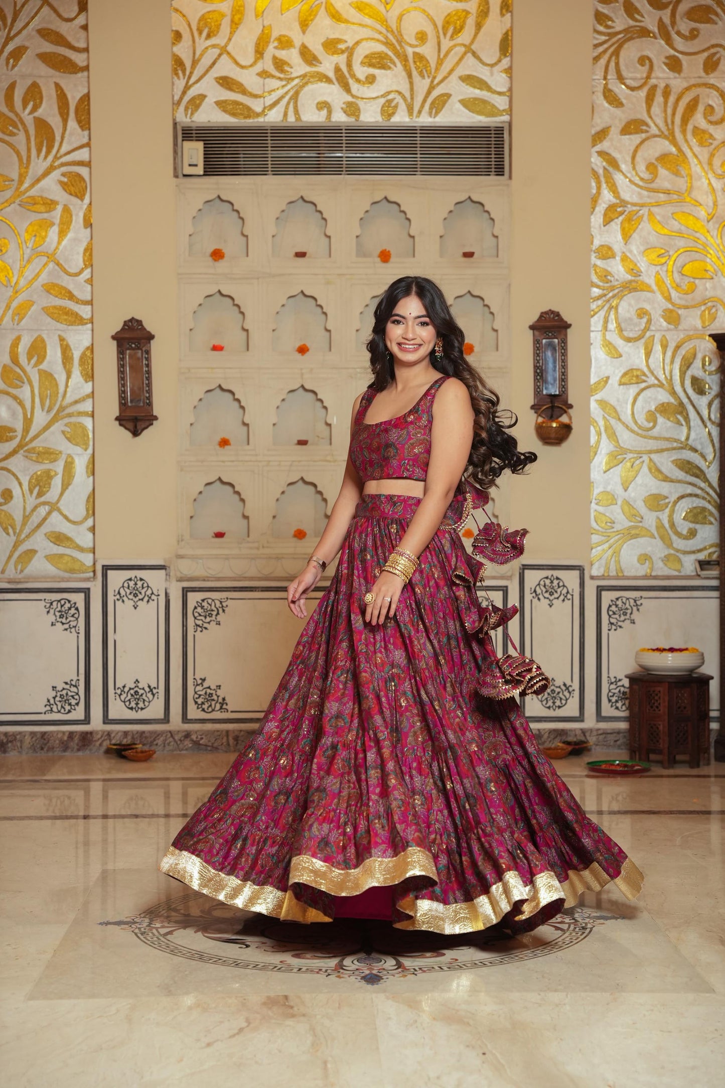 Rani Madhubala Chanderi Lehenga Set