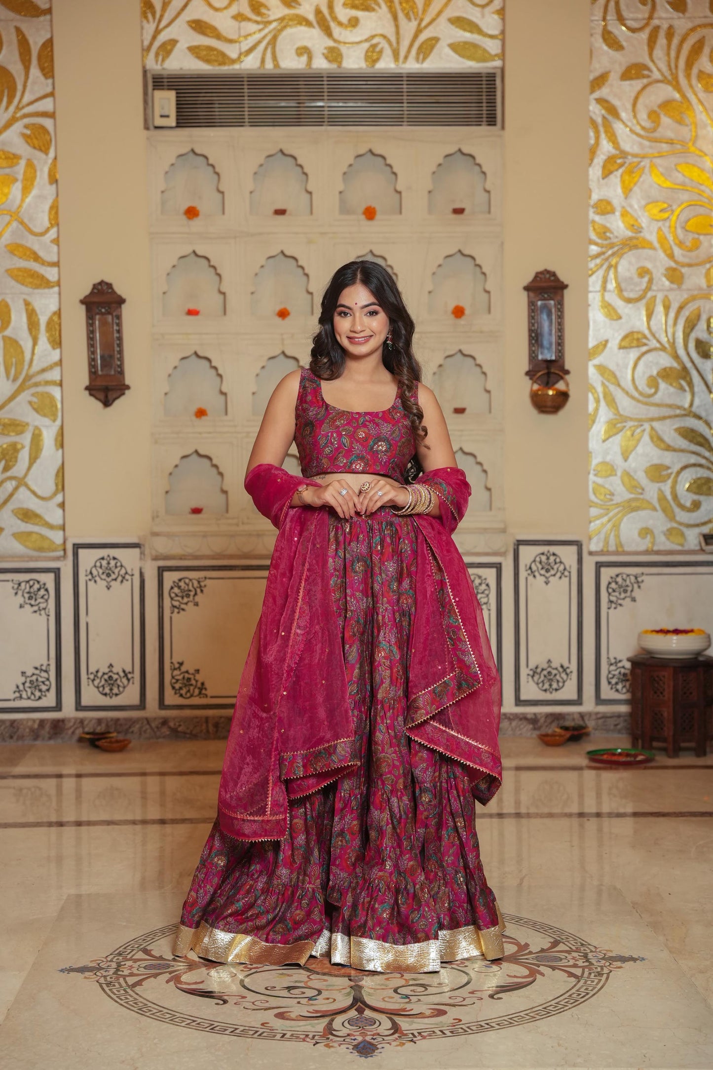 Rani Madhubala Chanderi Lehenga Set