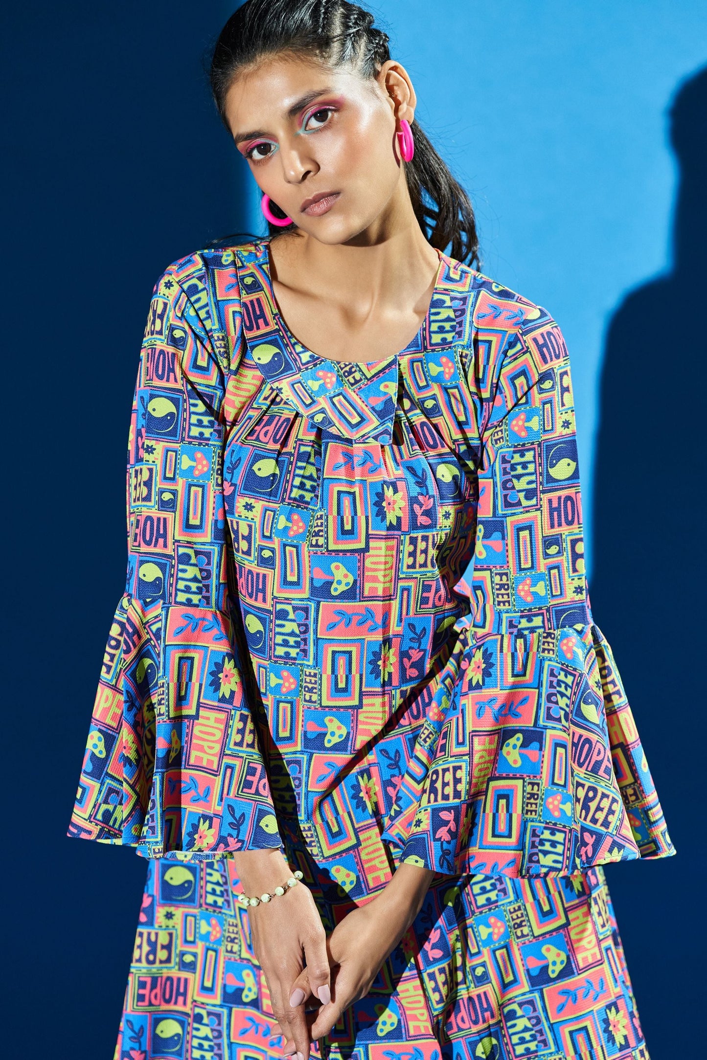 Blue Ivy Geometric Midi Dress