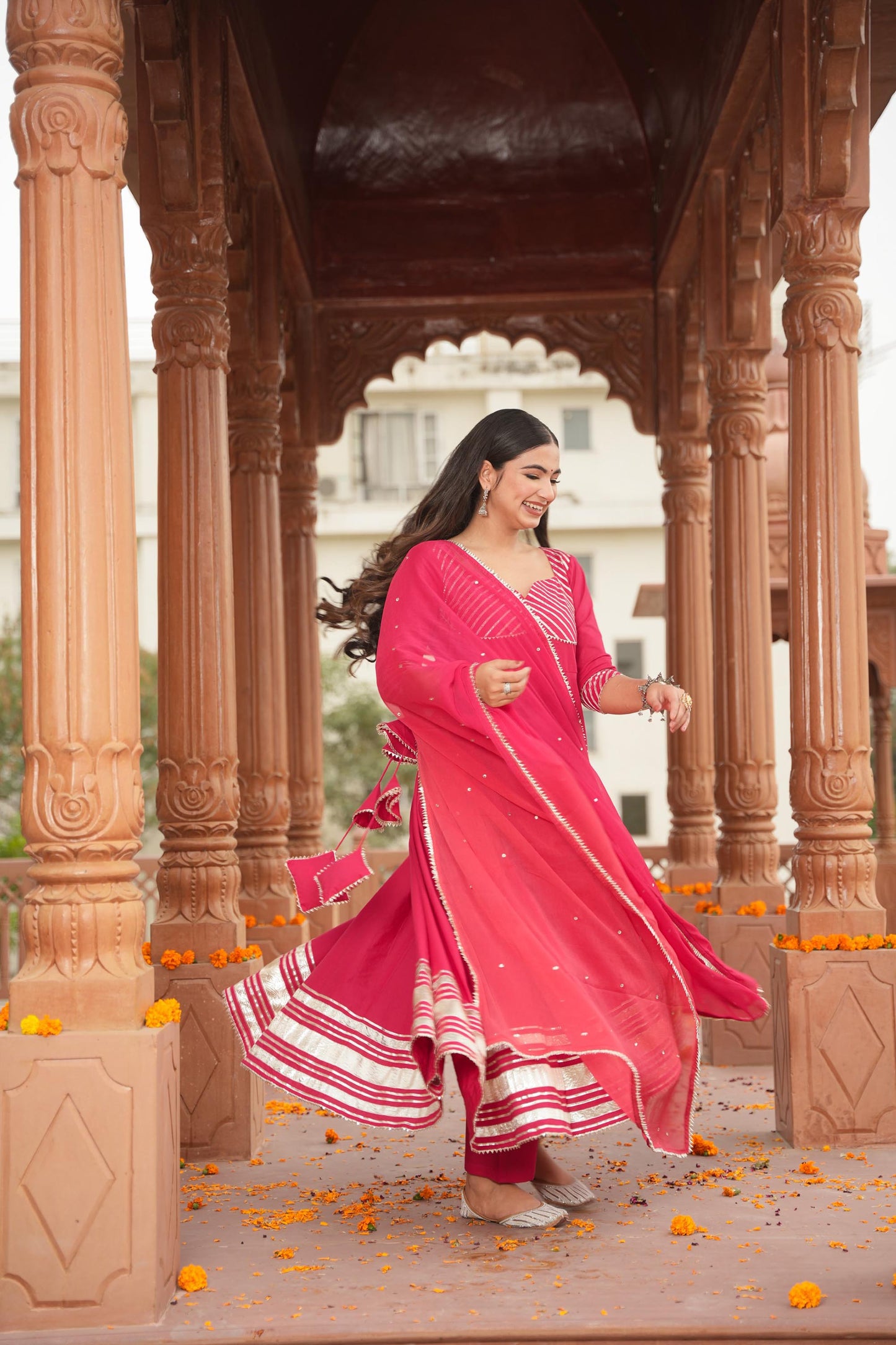 Cherry pink Jazzyberry Cotton Suit Set