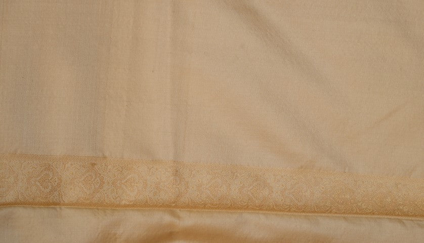 Cream Katan Pure Silk Saree - Panaya