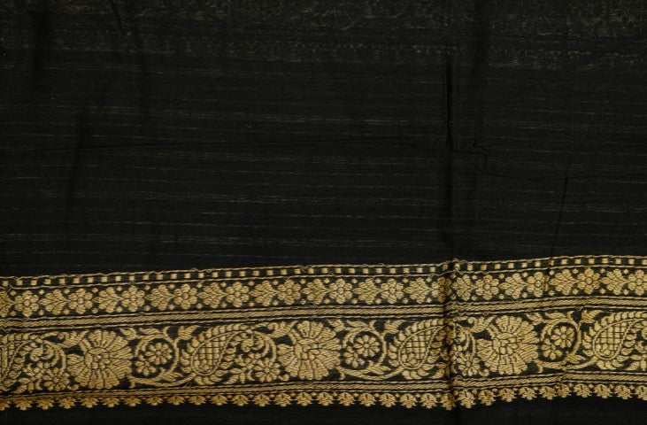 Black Katan Pure Silk Saree - Panaya