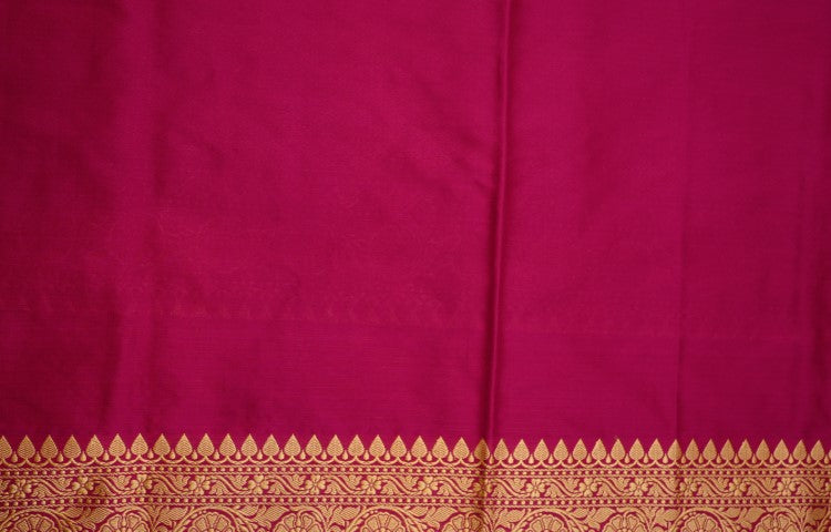 Rani Pink Katan Pure Silk Saree - Panaya