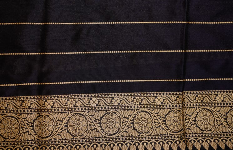 Royal Blue Katan Pure Silk Saree - Panaya