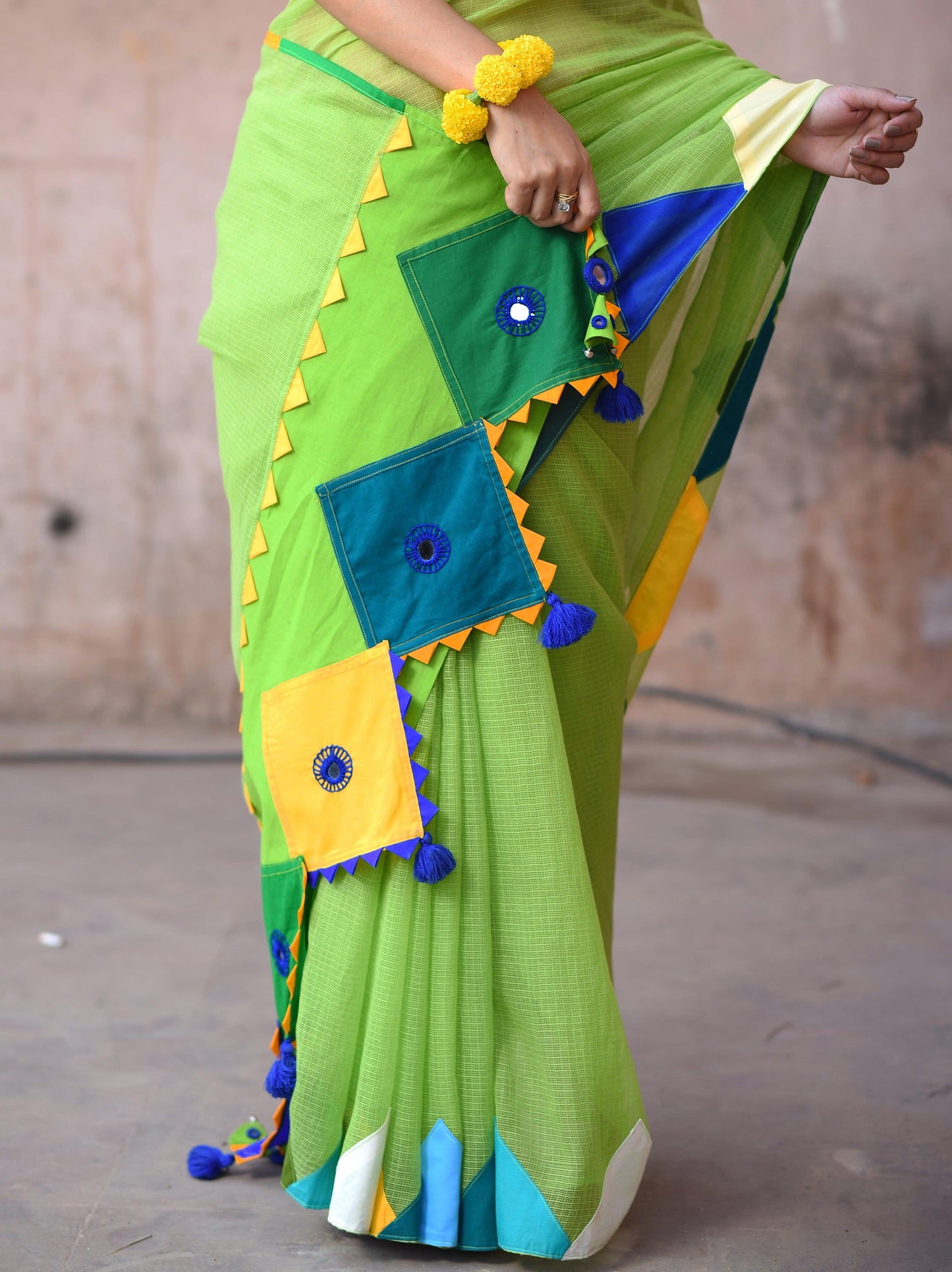 अंगूरी Kotta cotton Green Saree