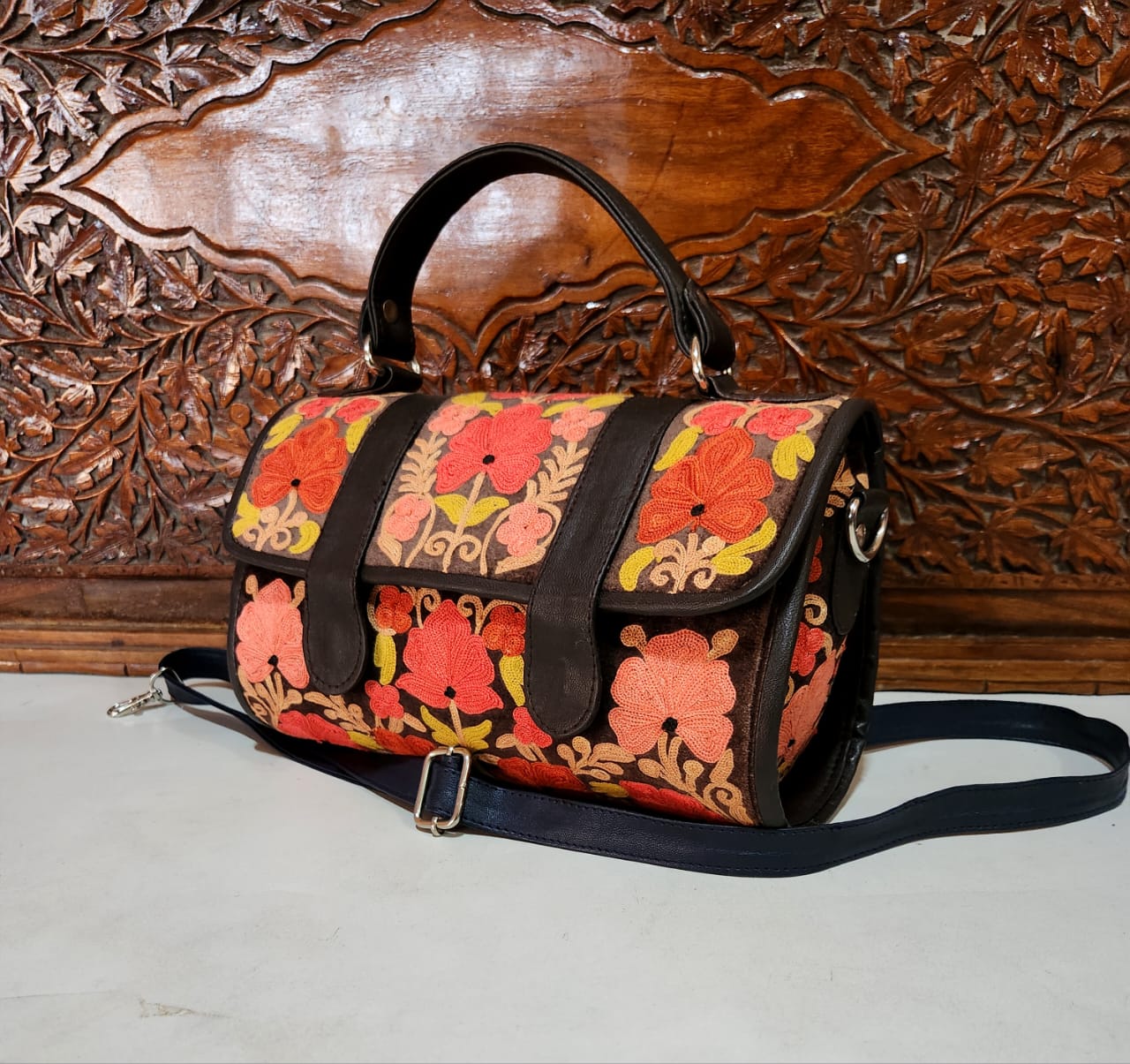 Kashmiri Embroidered Duffle Bags