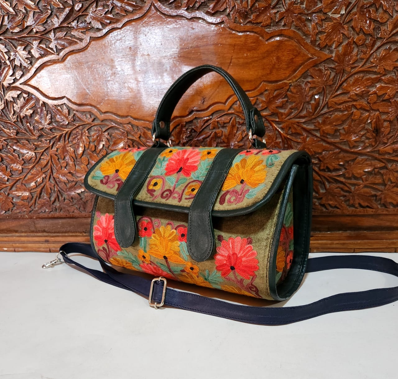 Kashmiri Embroidered Duffle Bags